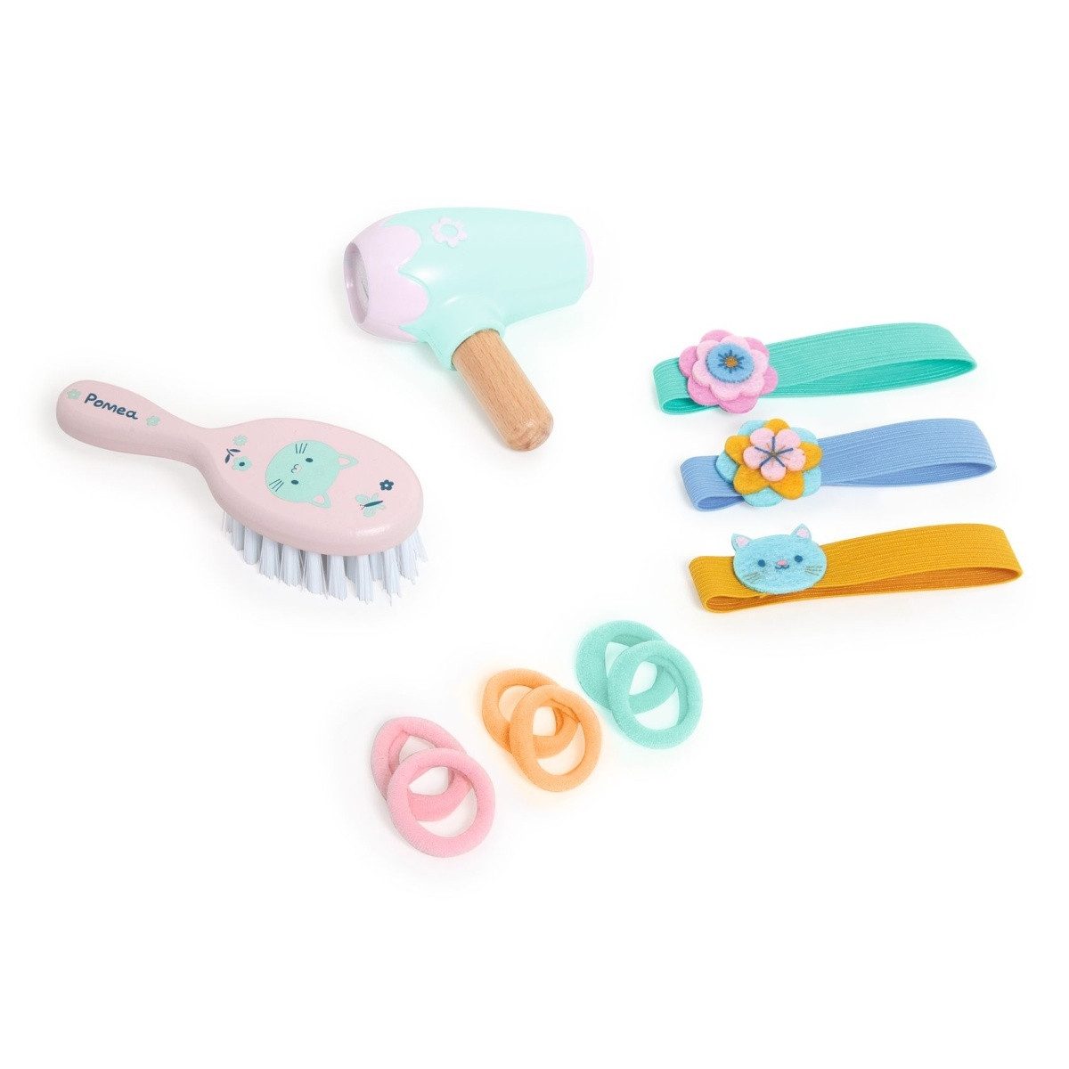 Puppen Accessoires-Set Pomea Friseurset für Puppen ab 3 Jahren Bürste Haartrockner
