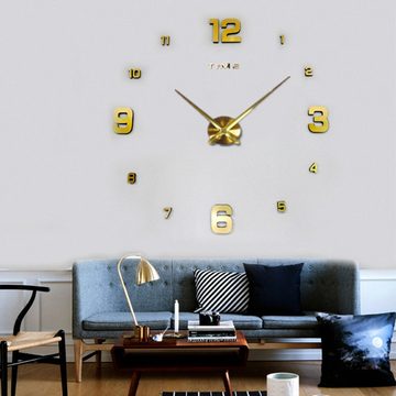 Dedom Wanduhr Große dekorative 3D-Wanduhr,DIY-Wanduhr,Große Digitaluhr,100 cm-120 cm (Geeignet für Zuhause Wohnzimmer, Schlafzimmer Wanddekoration)