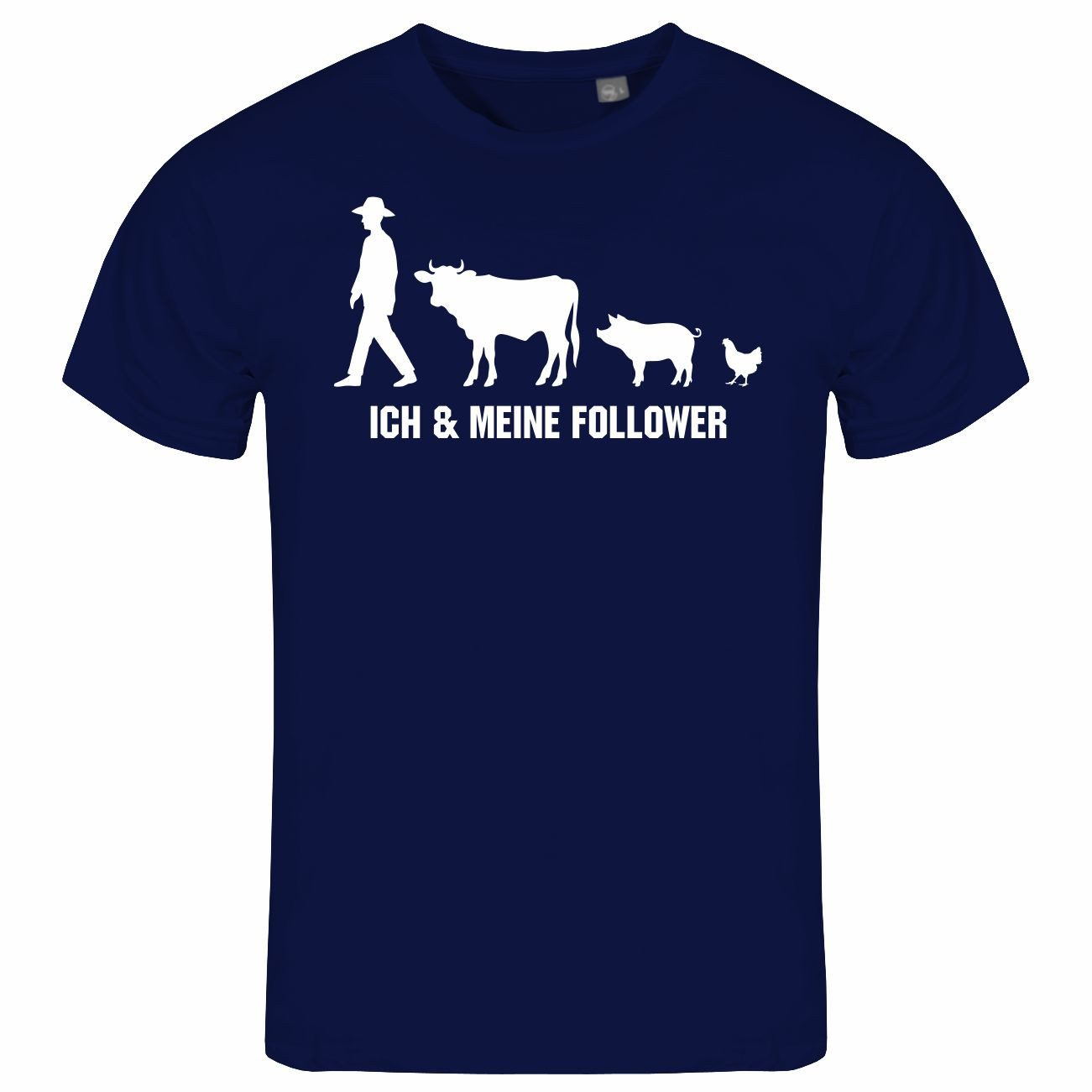 Print-Shirt Herren T-Shirt Ich und meine Follower