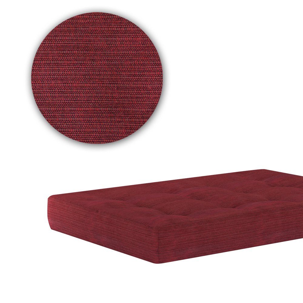 Vicco Palettenkissen Sitzkissen Palettenmöbel 120x80x15 PU-Schaum Rot
