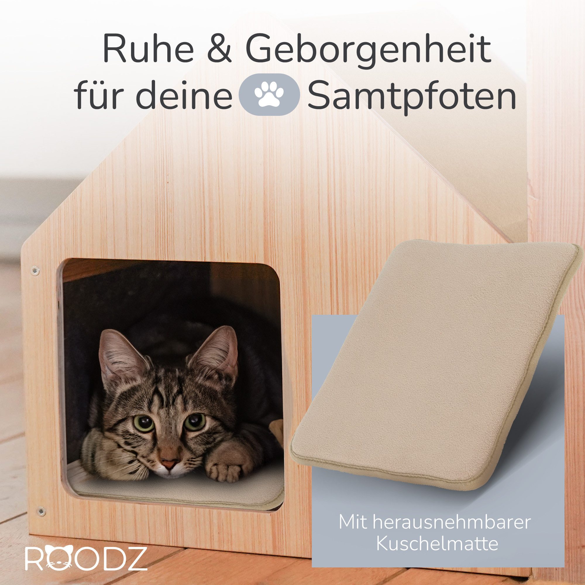 Roodz Tierhöhle 2-in-1 "Scratchlounge"