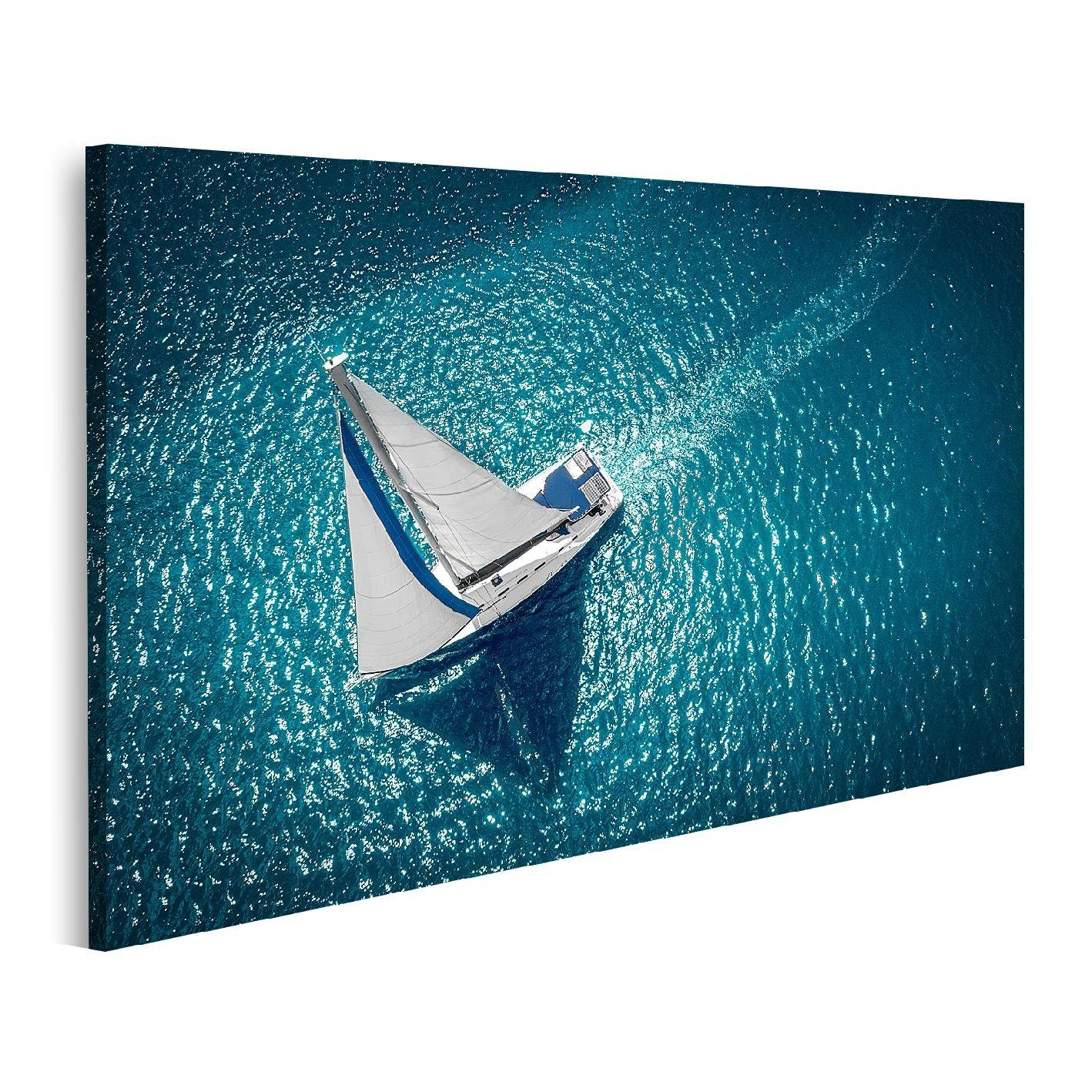Leinwandbild Bild auf Leinwand Regatta Segelschiff Yachten mit weißen Segeln auf of