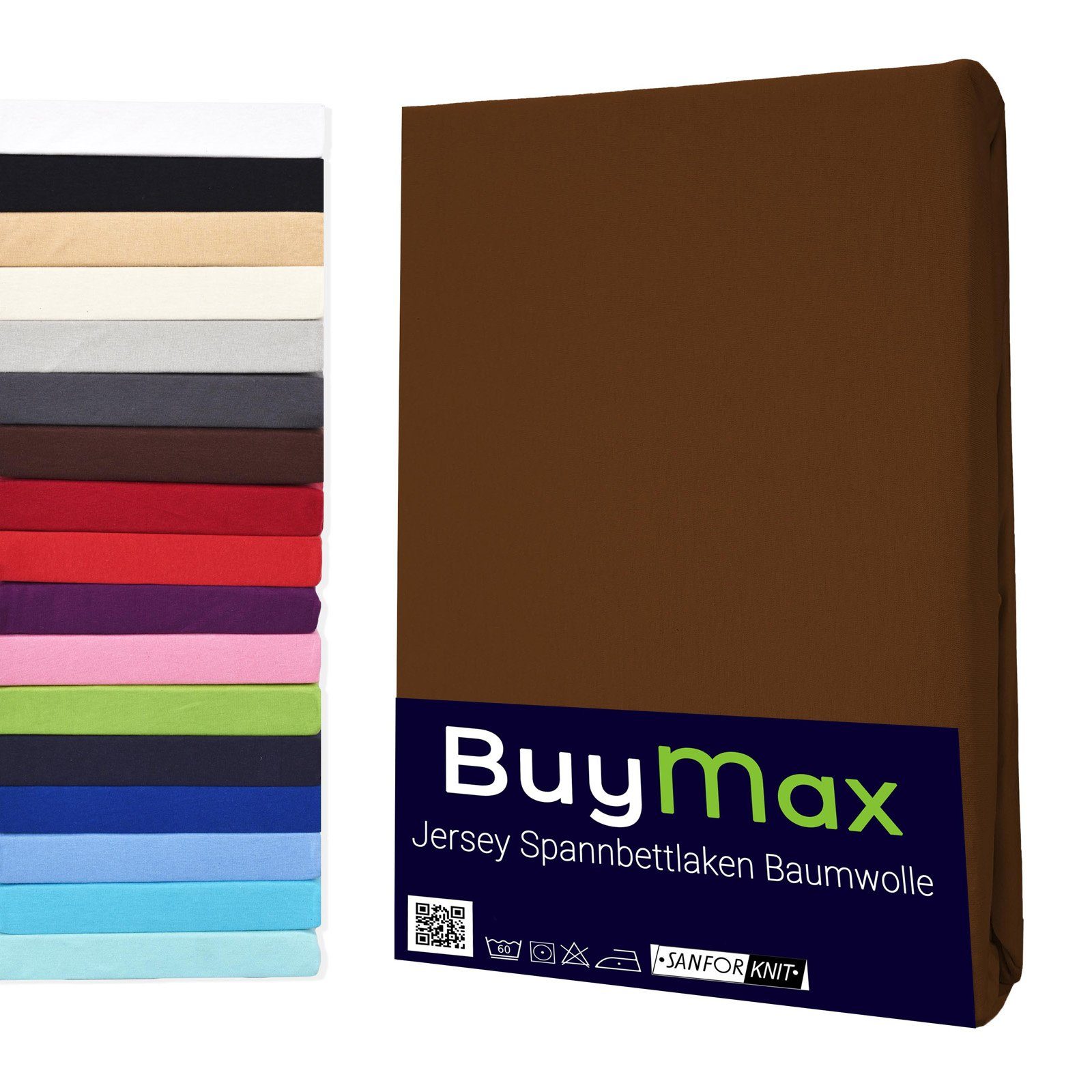 Buymax Spannbettlaken 2-er Set, Doppelpack, Bettlaken, Jersey 100% Baumwoll günstig online kaufen