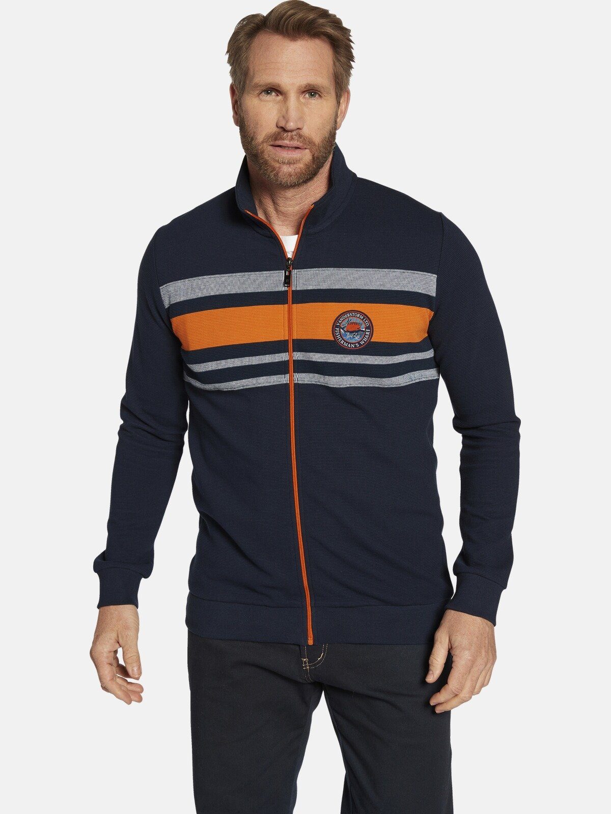 Jan Vanderstorm Sweatjacke HEELKO mit Stehkragen günstig online kaufen
