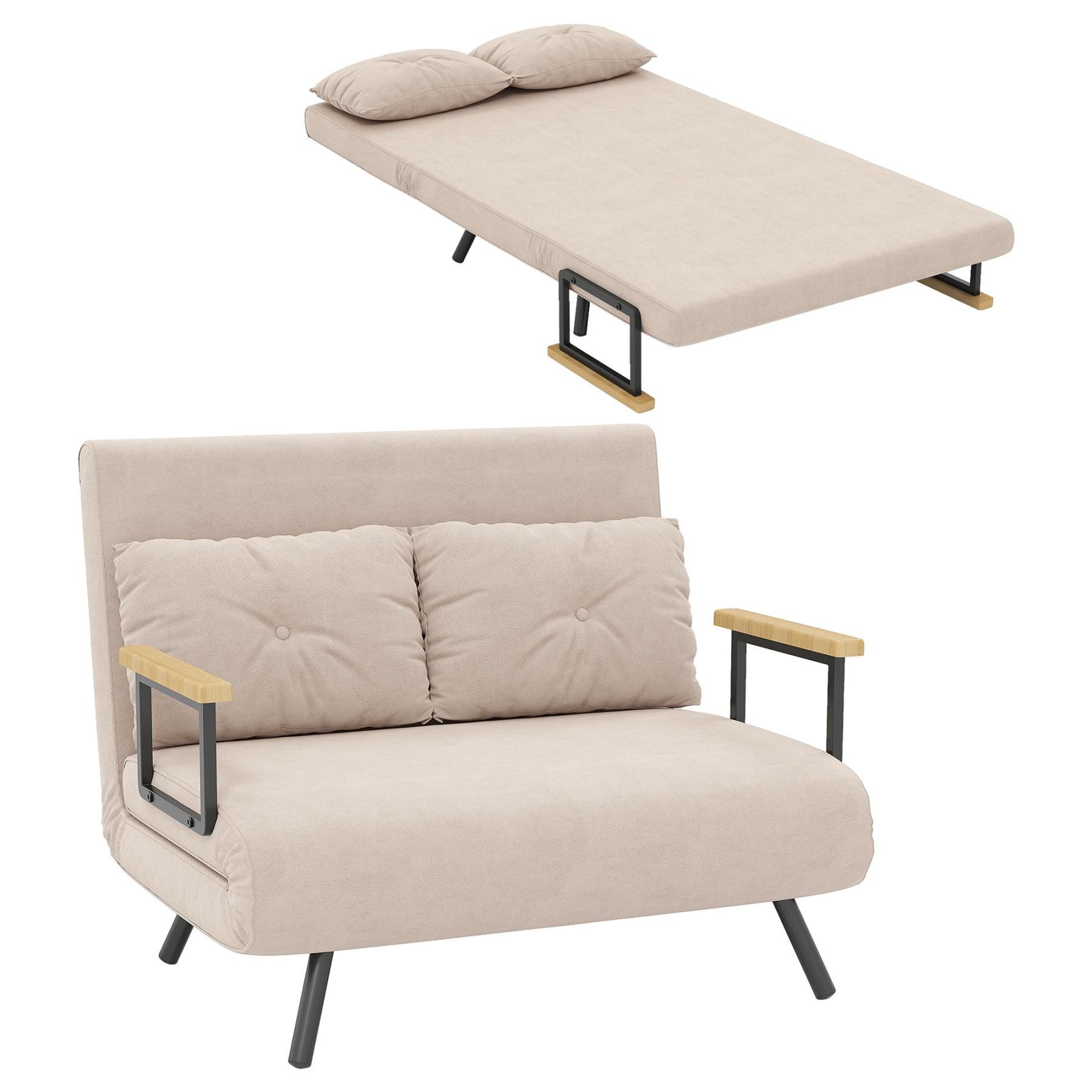 FELIXLEO Schlafsofa Schlafsofa 2er Sofa Samtsofa Schlaffunktion inkl 2 13894, 1 Teile
