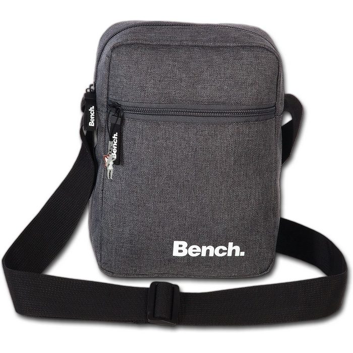 Bench. Umhängetasche Bench sportliche Umhängetasche grau Herren Damen Tasche aus Polyester Größe ca. 17cm in grau