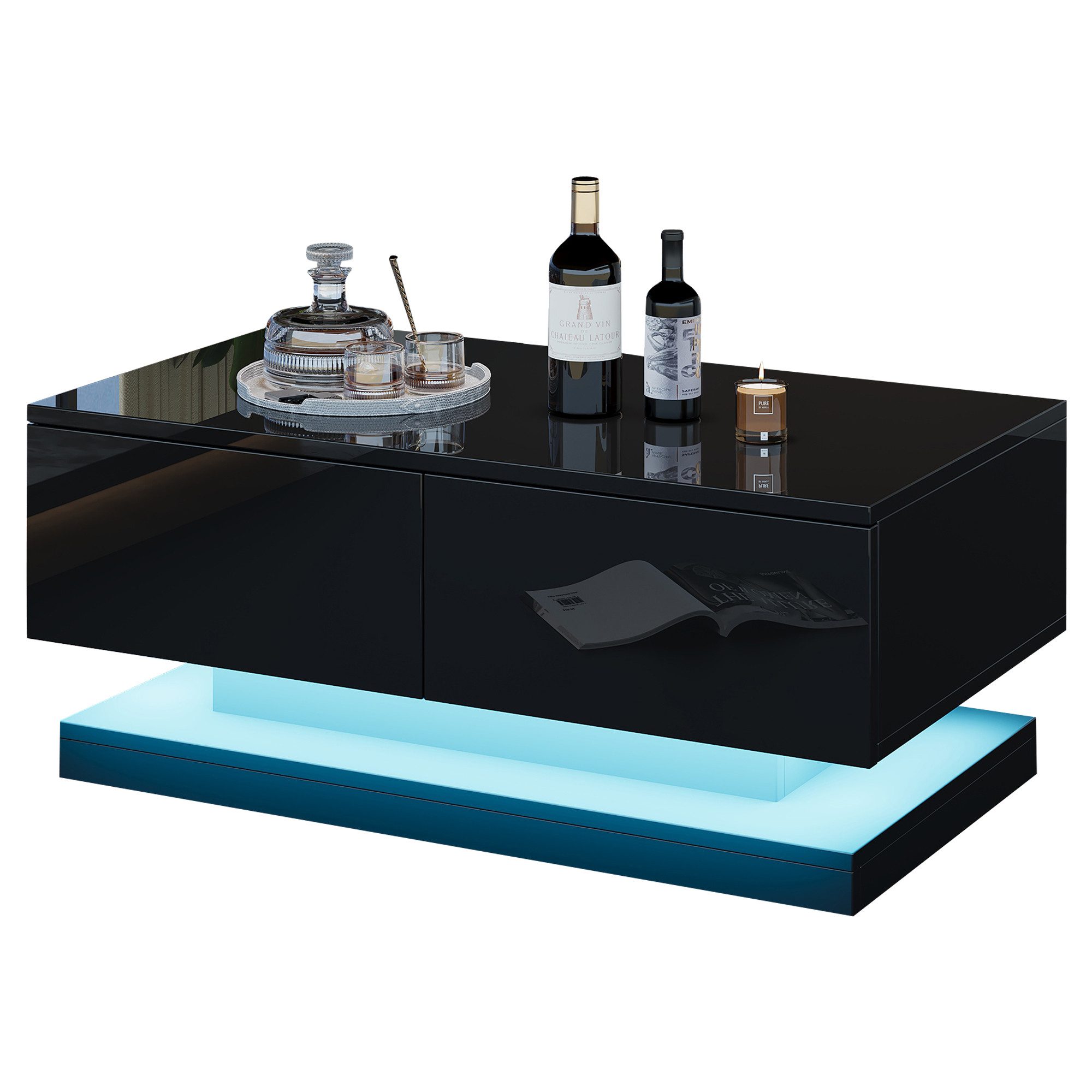 OKWISH Couchtisch Hochglanz-Sofatisch (Satztisch, Wohnzimmertisch, Beistell günstig online kaufen