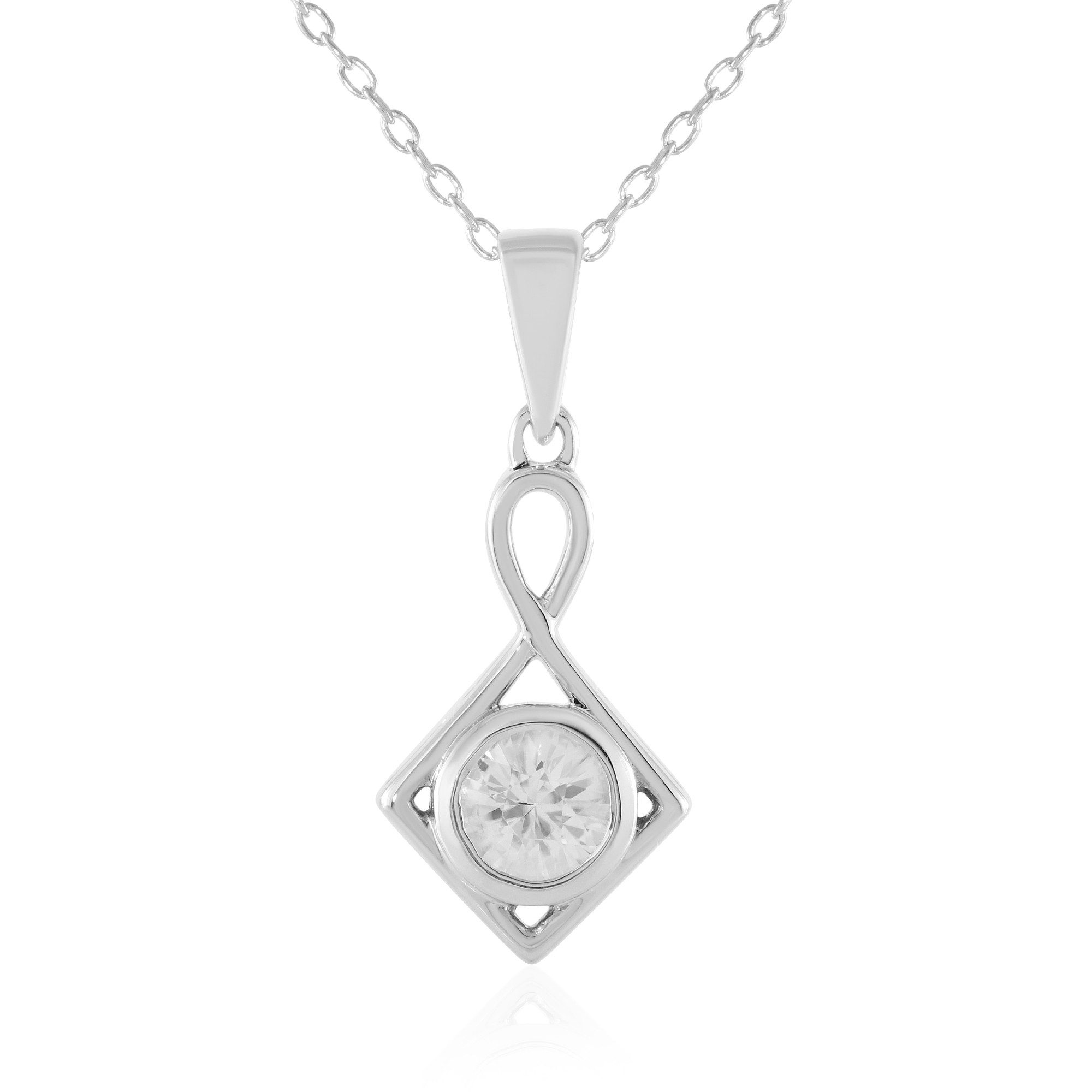 Cavill Silberkette Cavill Zirkon-Silberkette 925 Sterling platin, 1,008 ct Brillant (1-tlg)