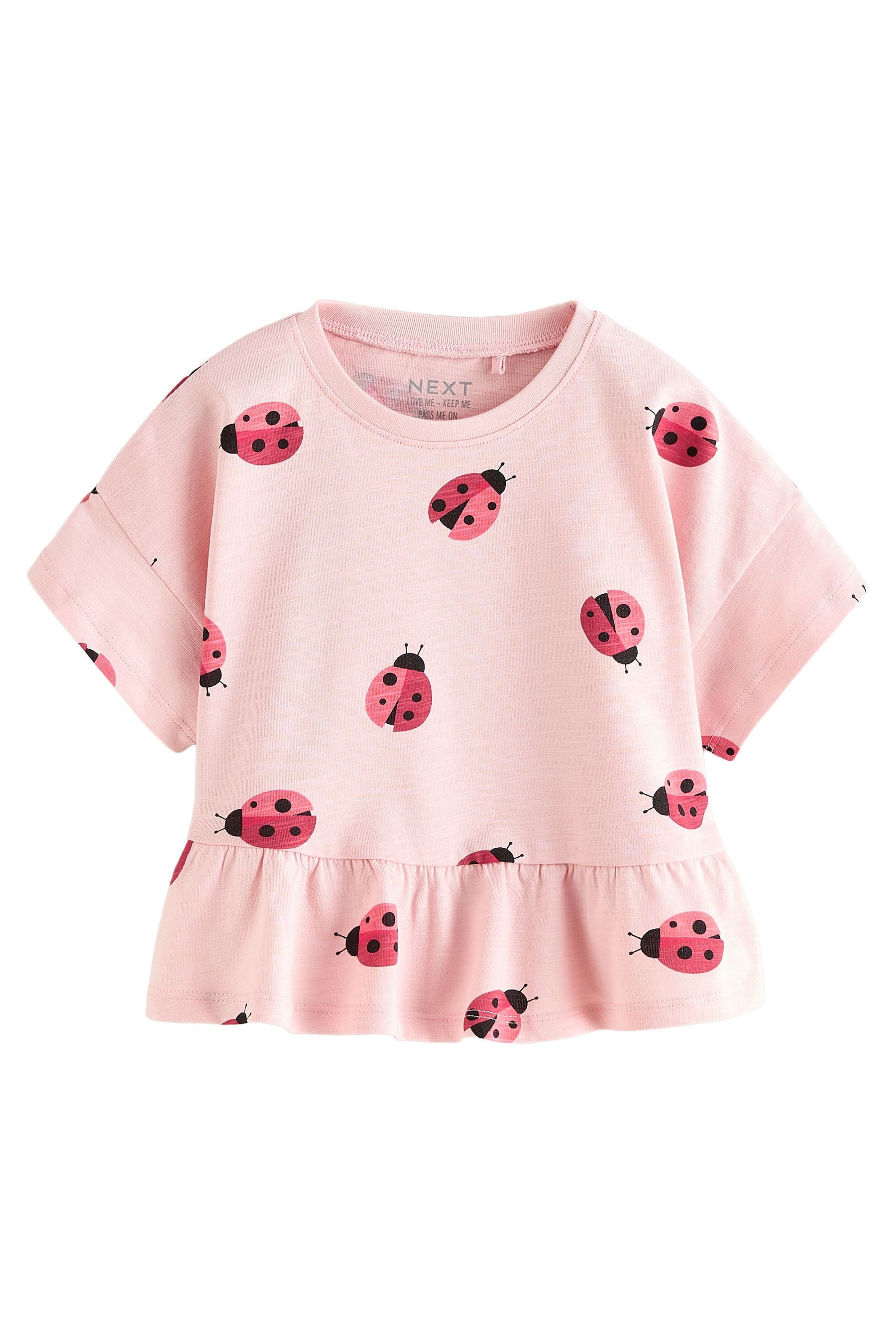 Next Schößchenshirt Kurzarmshirt mit Schößchen aus günstig online kaufen