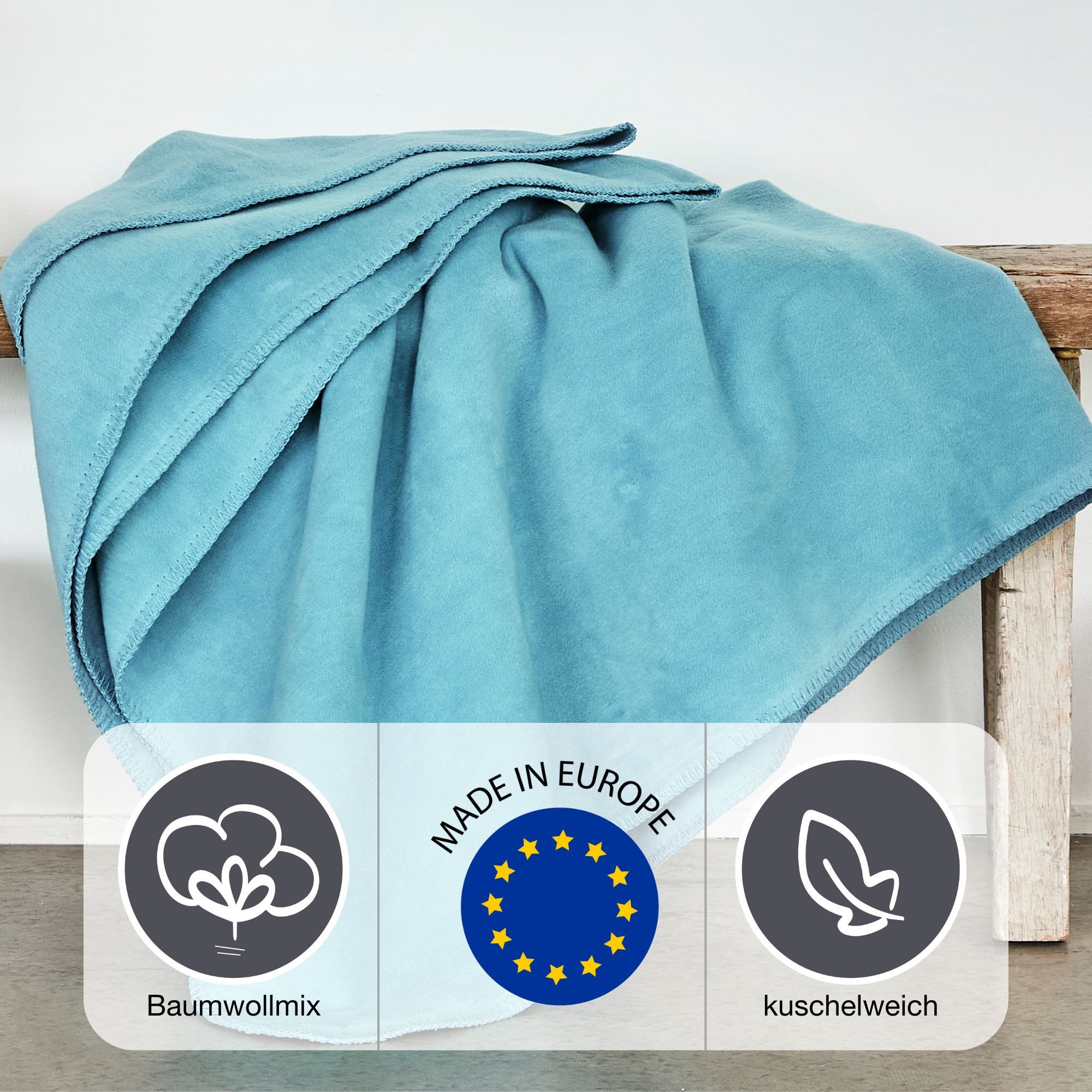 Wohndecke Luxus, IBENA, verschiedene Größen, unifarbenes günstig online kaufen