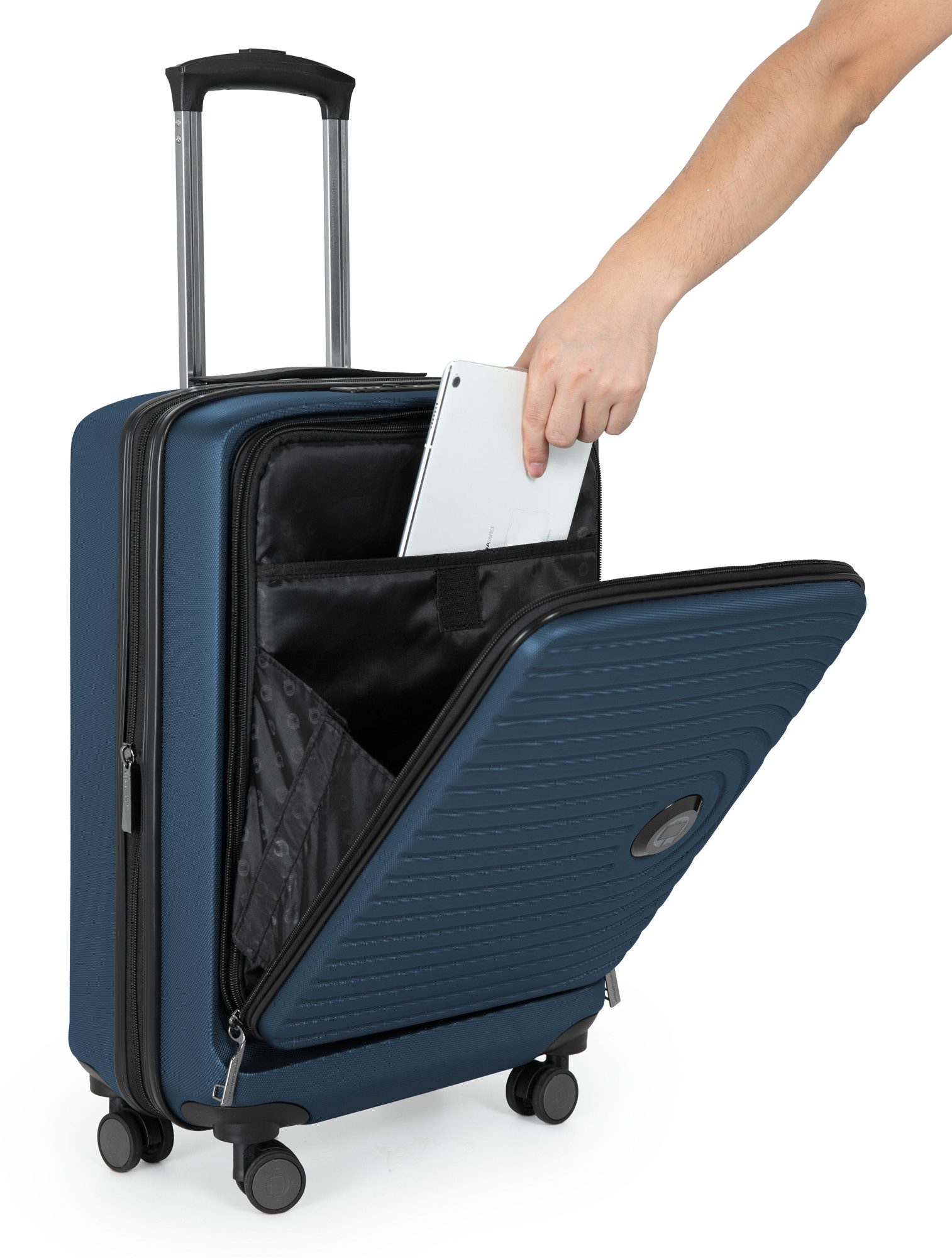 Hauptstadtkoffer Handgepäckkoffer Mitte, 4 Rollen, Handgepäck-Trolley Toploader, Laptop-Fach, TSA 37L