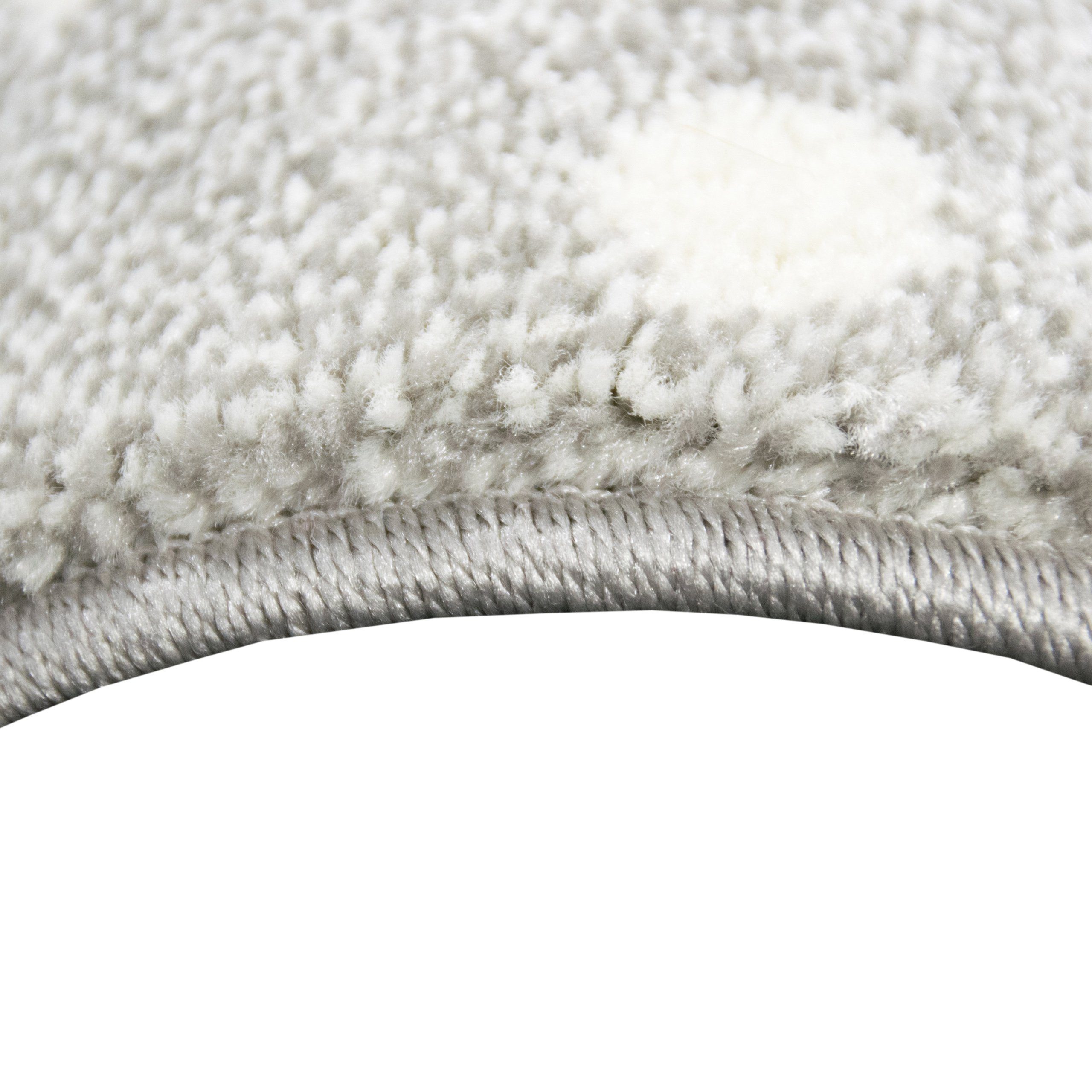 TeppichHome24 Kinderteppich Kinderteppich mit Herz Stern in Rosa Weiss Grau, rechteckig, Höhe: 1.3 mm – Bild 4 von 5