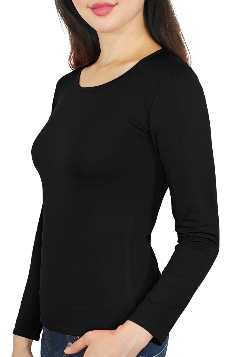 dy_mode Thermohemd Damen Thermo Langarmshirt Frauen Thermo Shirt Innenfutte günstig online kaufen