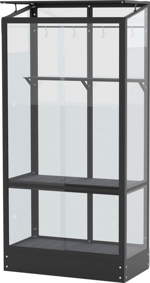 Vitavia Gewächshaus Stad Balkongewächshaus, BxTxH: 81,2 x 42,8 x 165,5 cm, 6 mm Wandstärke, Balkongewächshaus inkl. Boden und Regal schwarz Vitavia Gewächshaus Stad Balkongewächshaus, BxTxH: 81,2 x 42,8 x 165,5 cm, 6 mm Wandstärke, Balkongewächshaus inkl. Boden und Regal schwarz