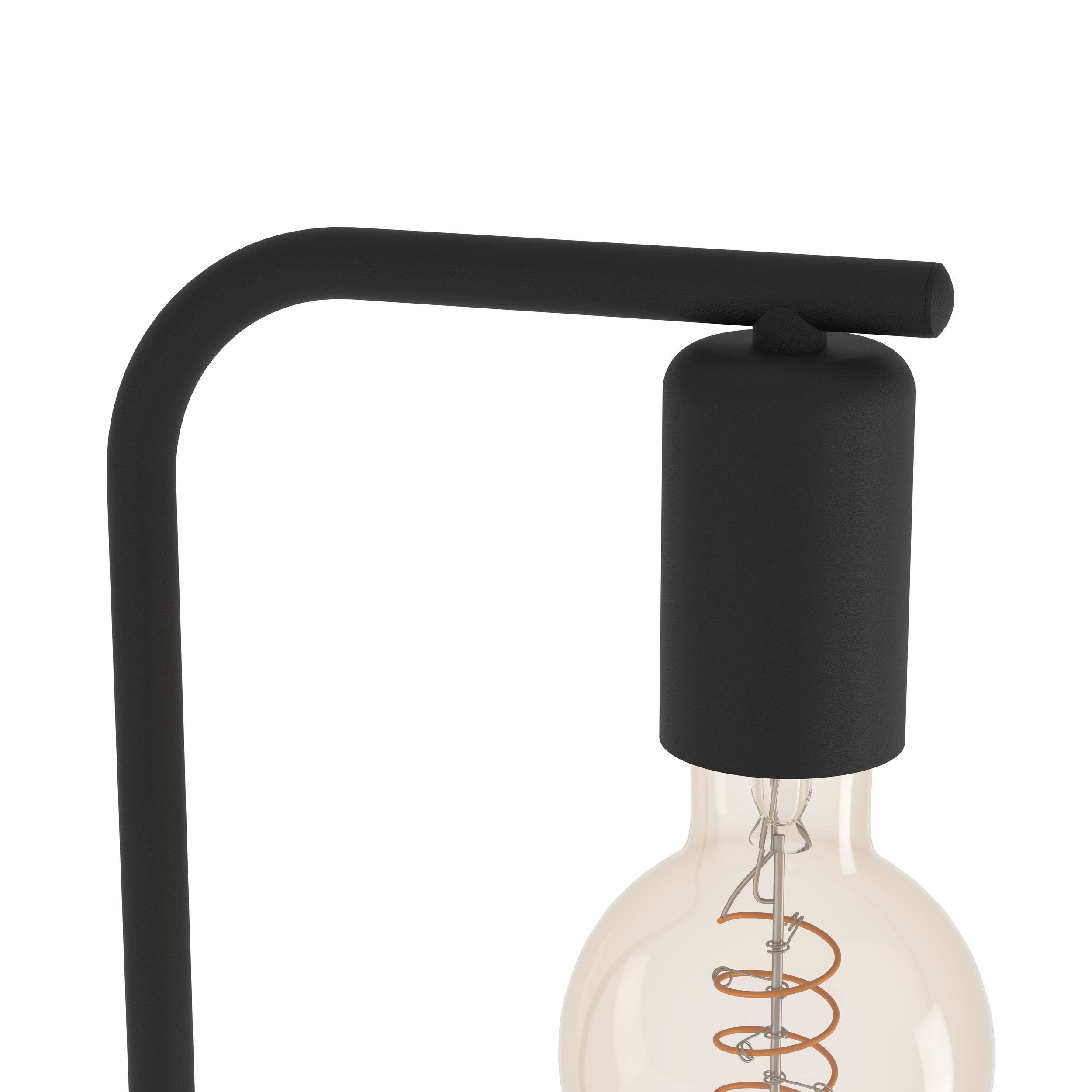 EGLO LED Stehlampe Cranley 1, Leuchtmittel exklusive, Stehleuchte - H148,5 cm - schwarz - 1X40W exkl.