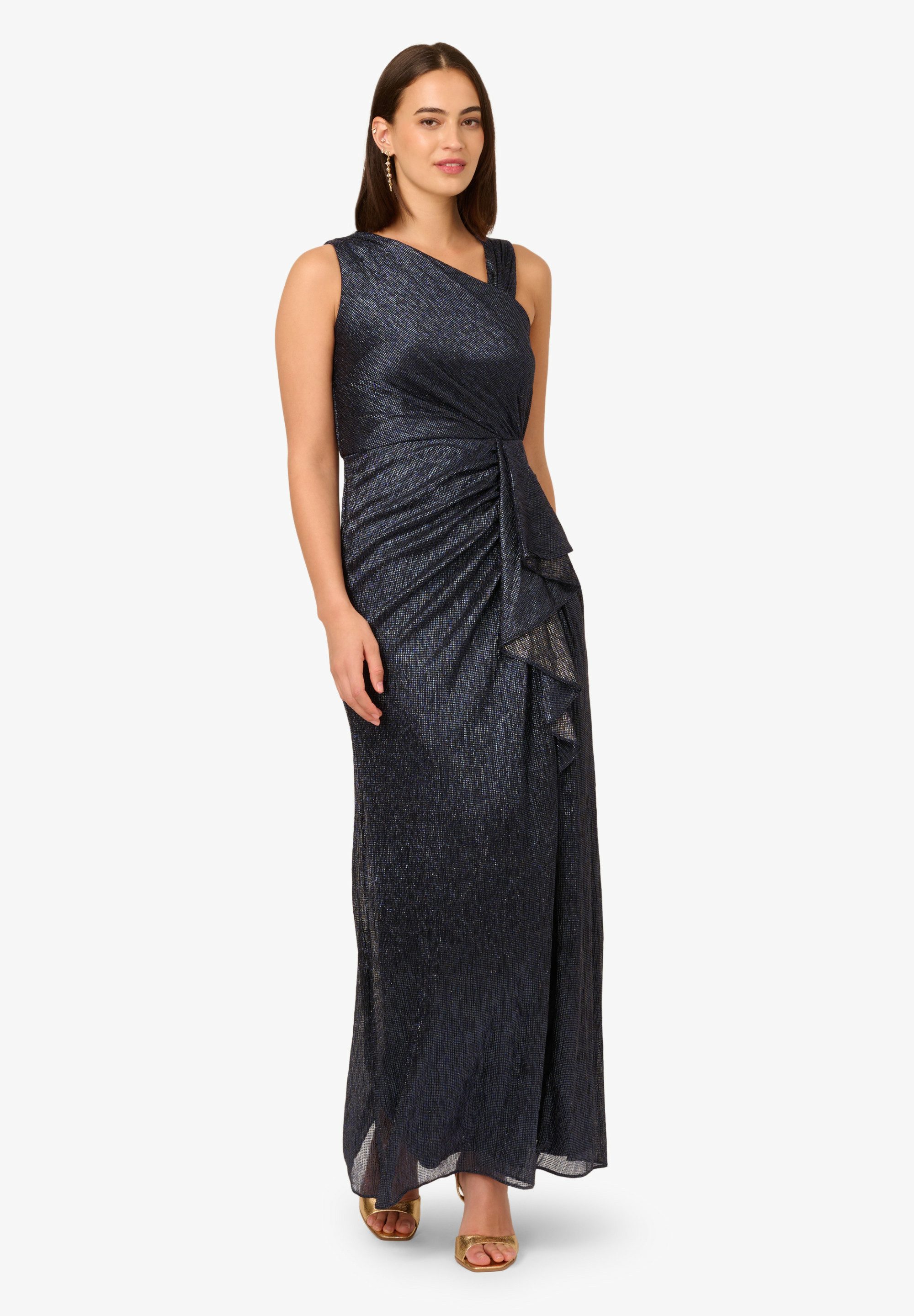 Adrianna Papell Abendkleid Metallic Foil Long Dress Tailliert, figurbetont, günstig online kaufen