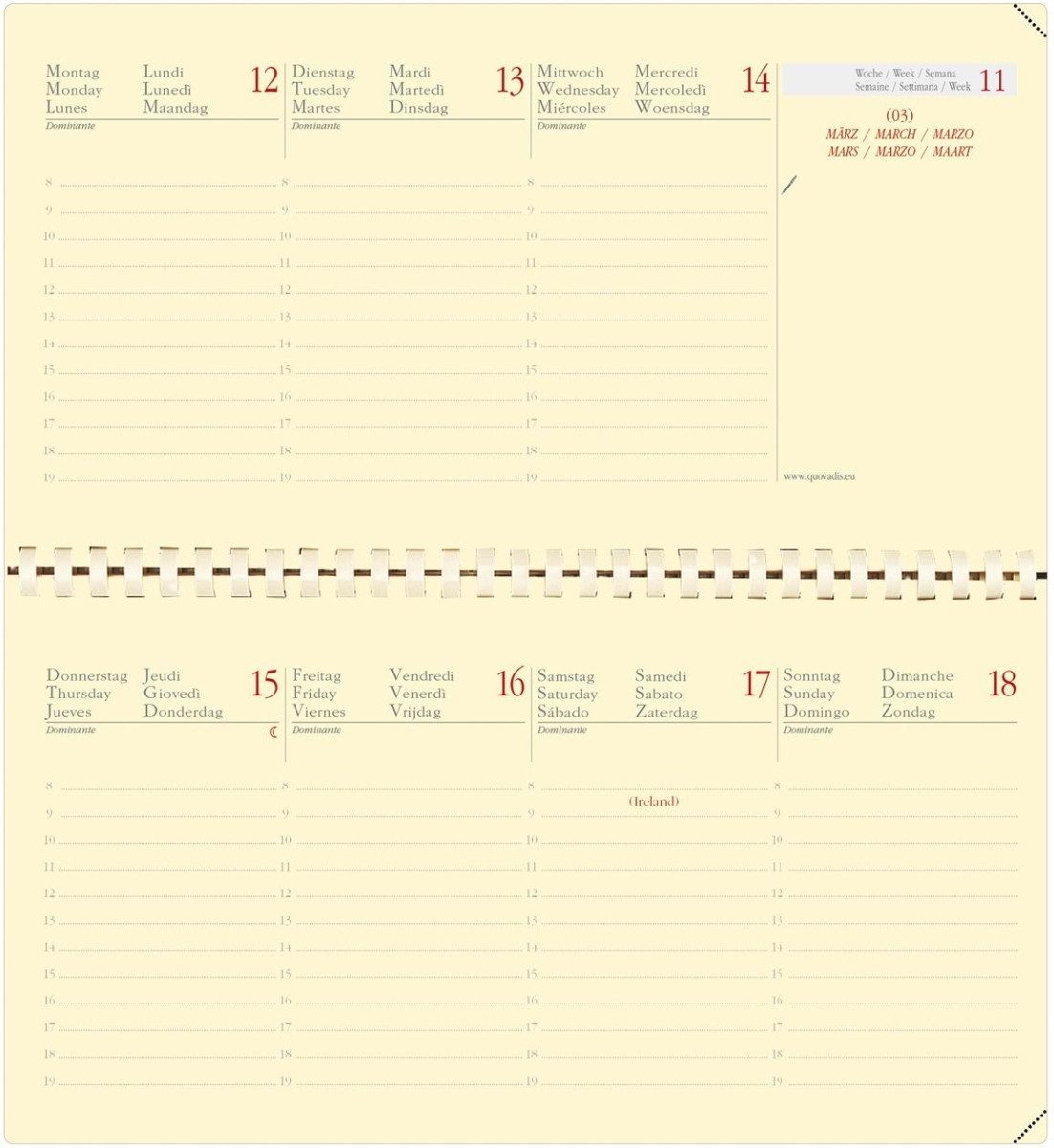 Taschenkalender Kalender Planital 8,8x17cm Montebello schwarz 2026.