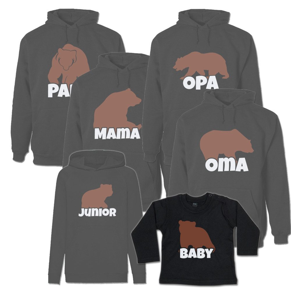 G-graphics Kapuzenpullover Bären-Familie (Familienset, Einzelteile zum selbst zusammenstellen) Kinder & Erwachsenen-Hoodie & Baby Sweater