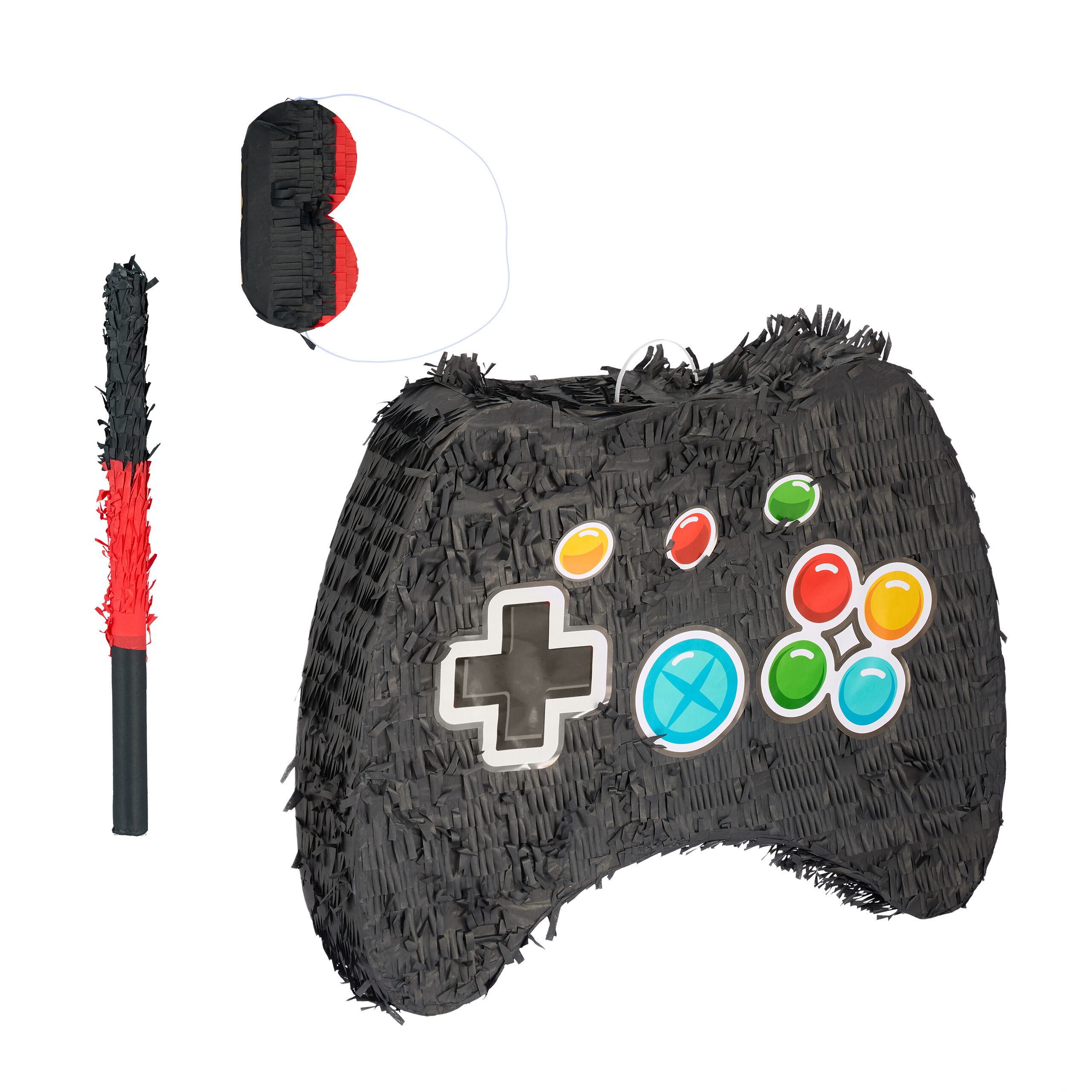 relaxdays Pinata Set Controller mit Stab und Maske
