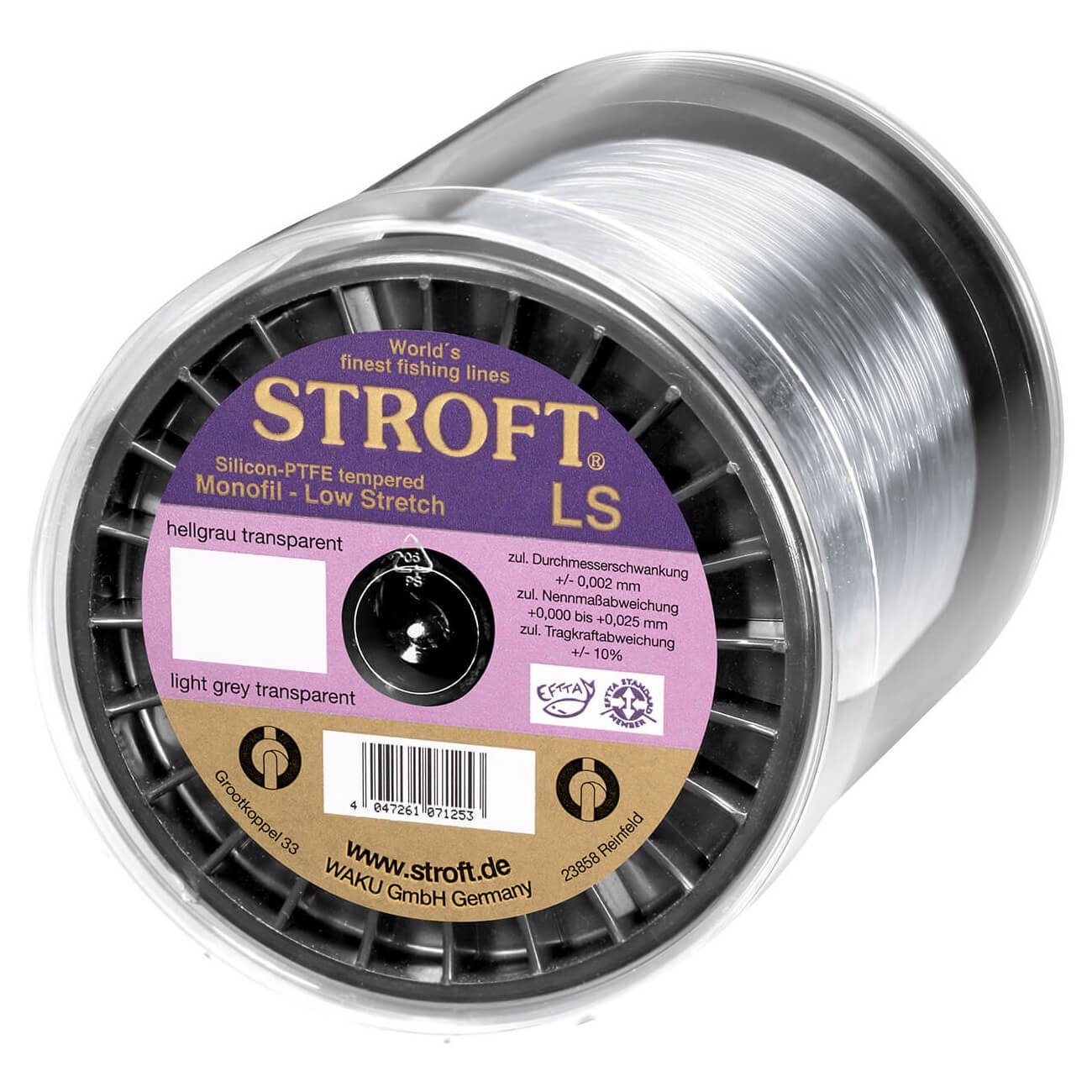 Stroft Angelschnur Schnur STROFT LS Monofile 1000m, 1000 m Länge, 0.10 mm Fadendurchmesser, (1-St), 1.4kg Tragkraft