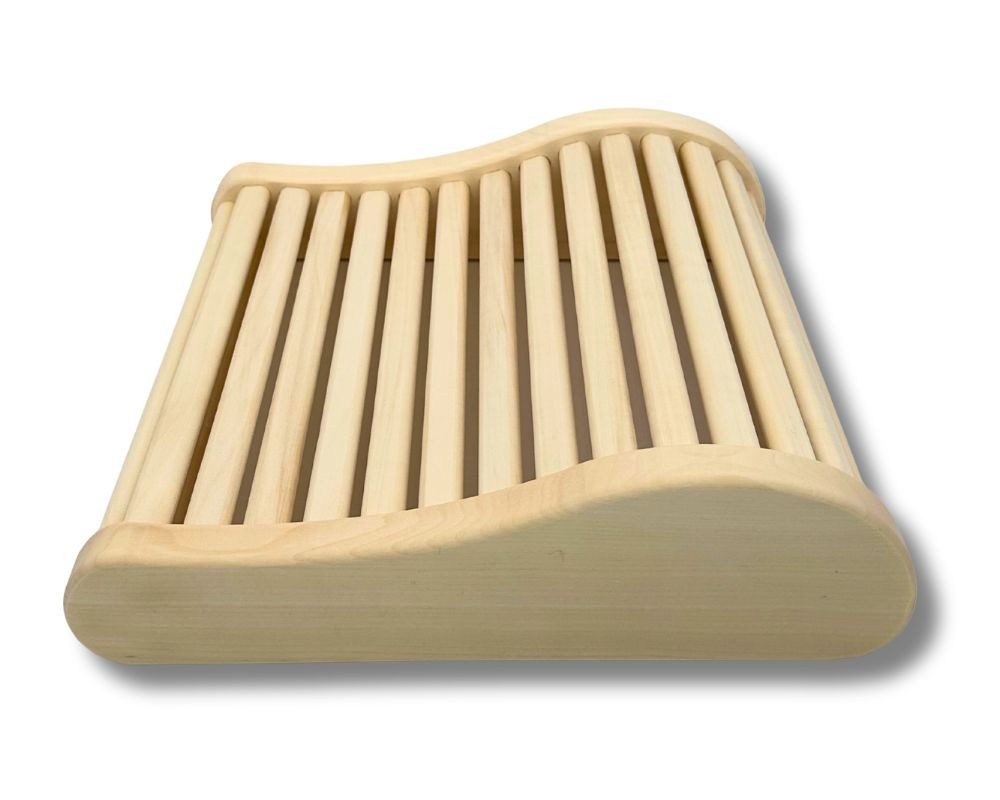Finnsa® GmbH Sauna-Rückenlehne Sauna Funktions-Kopfstütze Espenholz