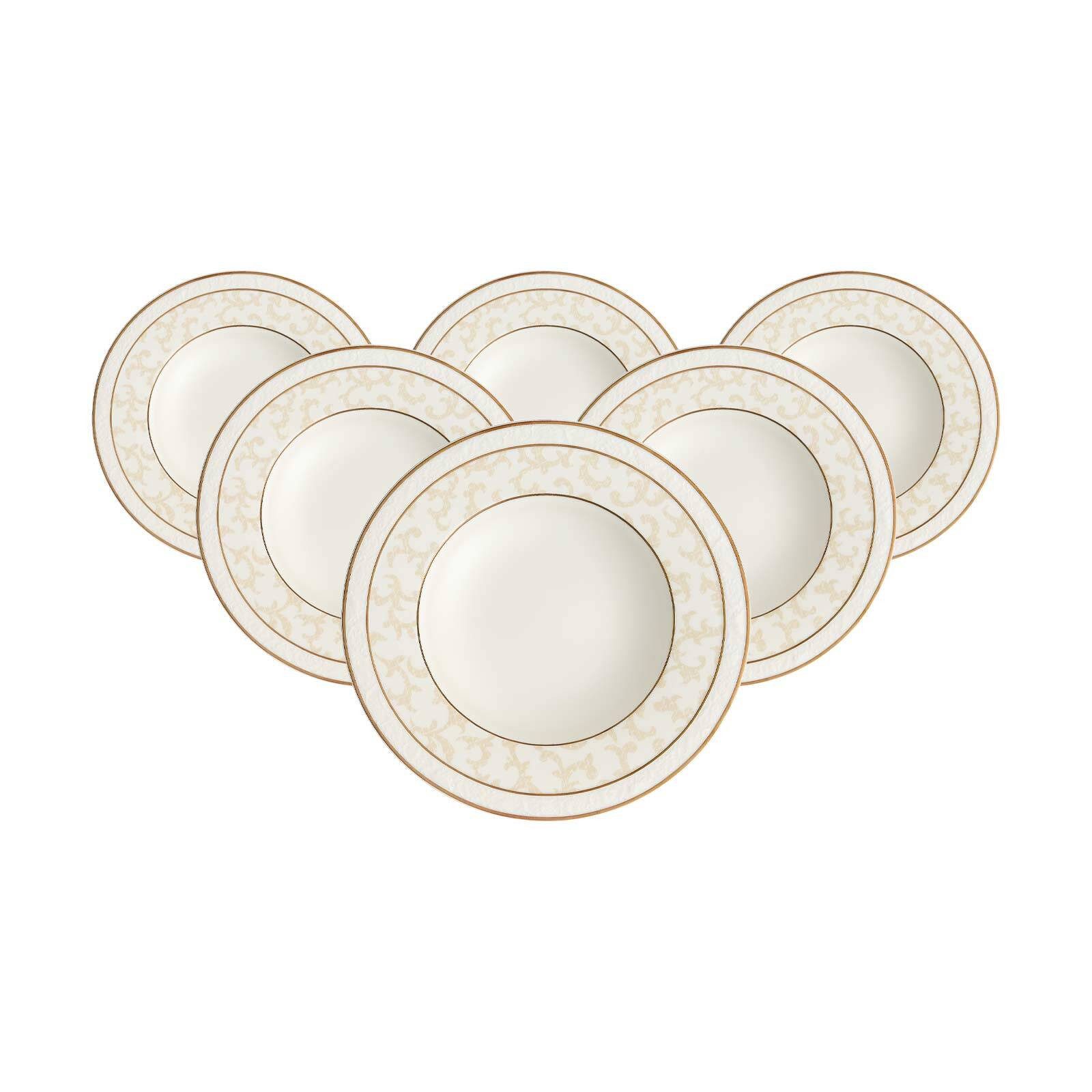 Villeroy & Boch Suppenteller Ivoire Suppenteller ø 24,8 cm 6er Set, (6 St)