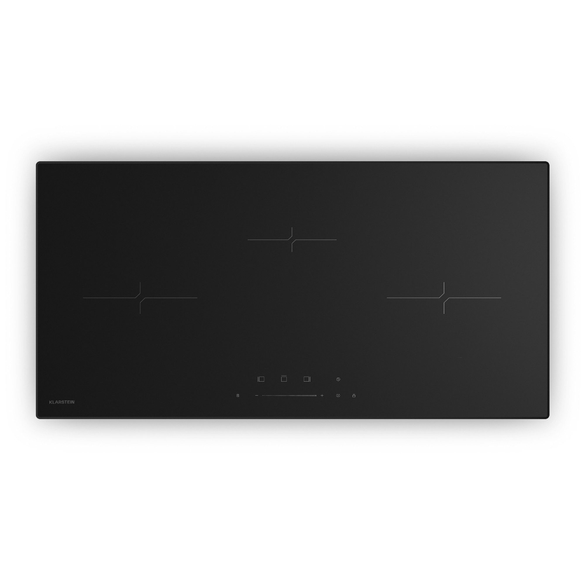 Klarstein Induktions-Kochfeld Velaire, Elektrische Kochfelder 3 Kochzonen Slim 3900 W Touch Timer