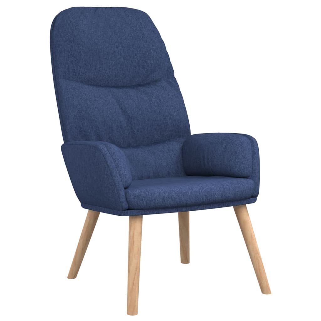 vidaXL Sessel Relaxsessel Loungesessel Sessel Polsterstuhl Blau Stoff
