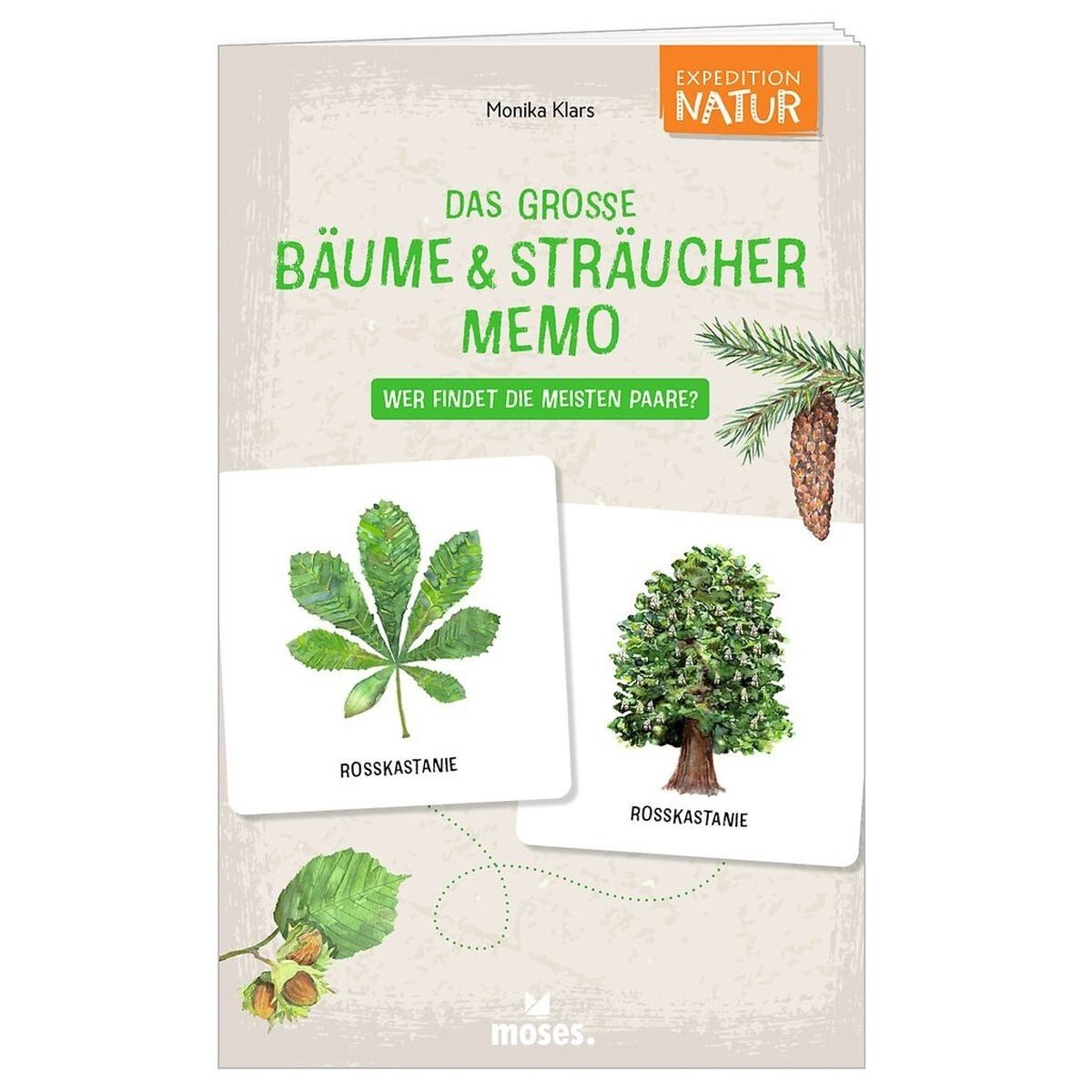 Moses. Verlag Spiel Bäume & Sträucher Memo-Spiel mit Buch für Kinder ab 6 Jahren