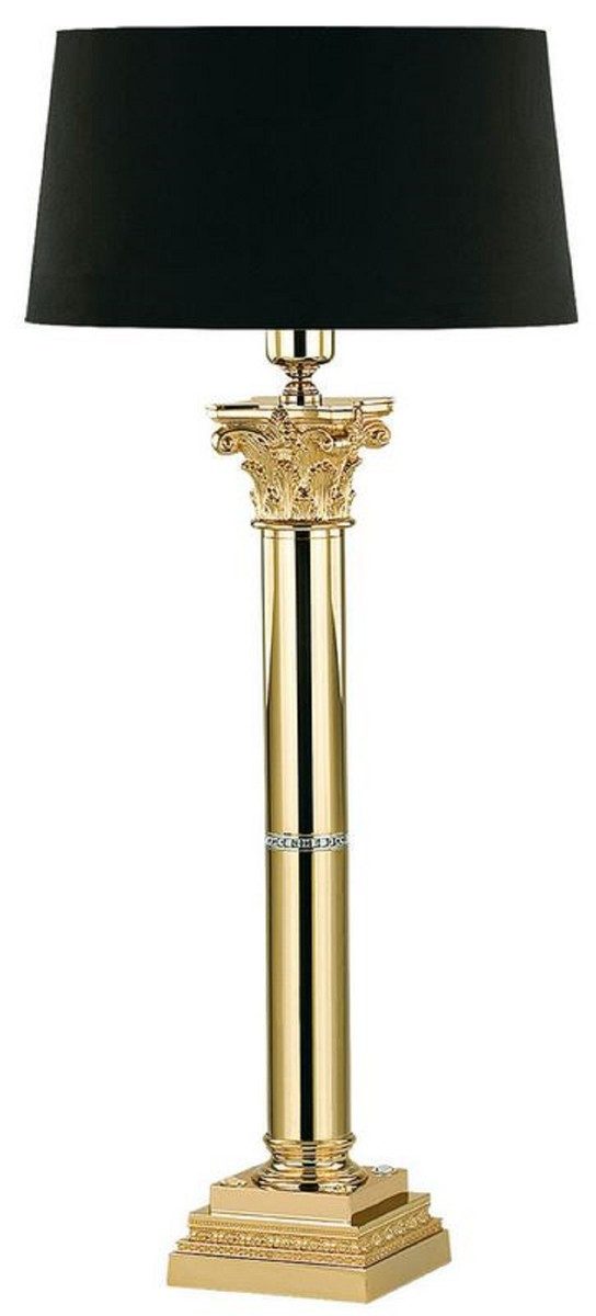 Casa Padrino Tischleuchte Casa Padrino Luxus Barock Tischleuchte Gold / Schwarz H. 74 cm