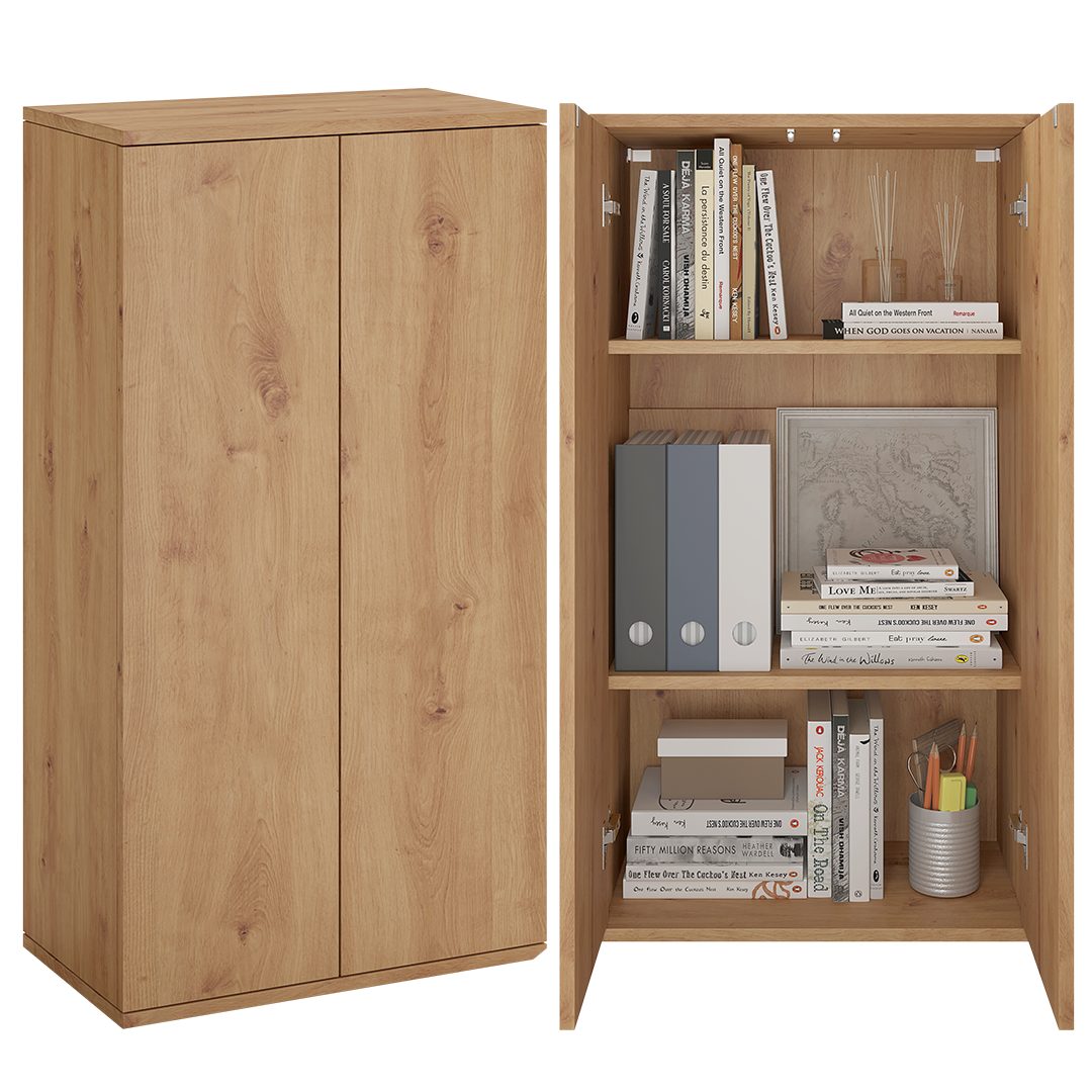 Bellamio Mehrzweckschrank Ais mit Push-to-Open Türen (110 cm hoch) Aktensch günstig online kaufen