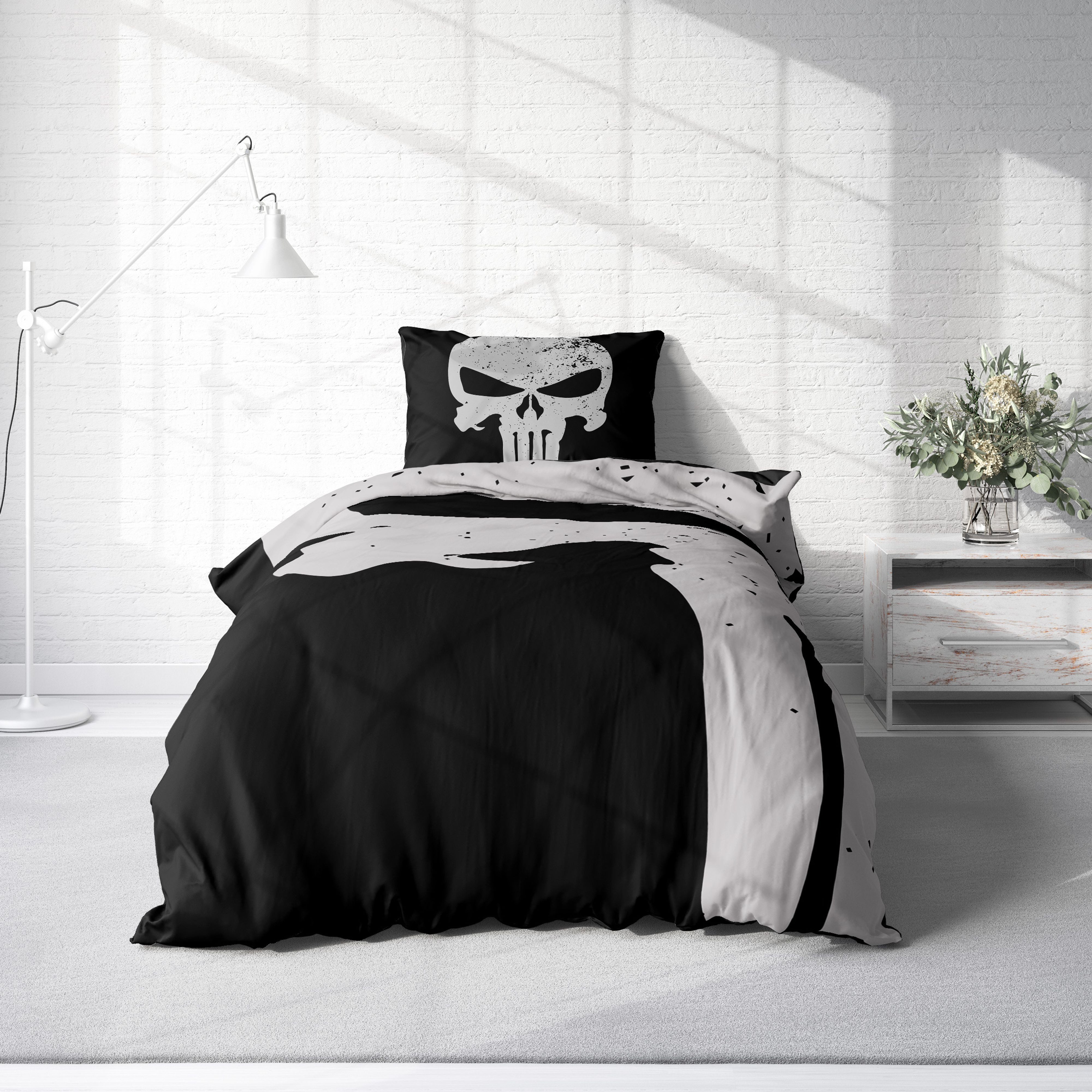 One Home Bettwäsche Fotodruck, Mikrofaser, 4 teilig, Totenkopf Muster Skull günstig online kaufen