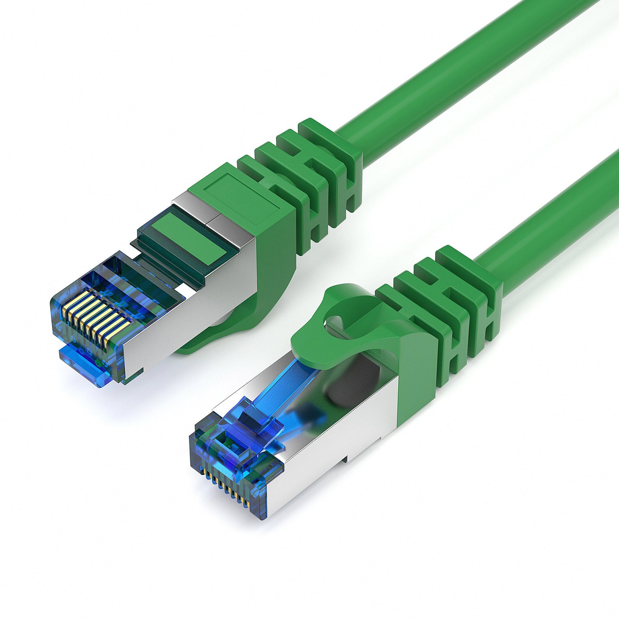 JAMEGA CAT 7 Patchkabel Ethernet RJ45 Netzwerkkabel Rohkabel LAN Kabel LAN-Kabel, CAT.7, RJ-45 Stecker (Ethernet) (200 cm) von JAMEGA