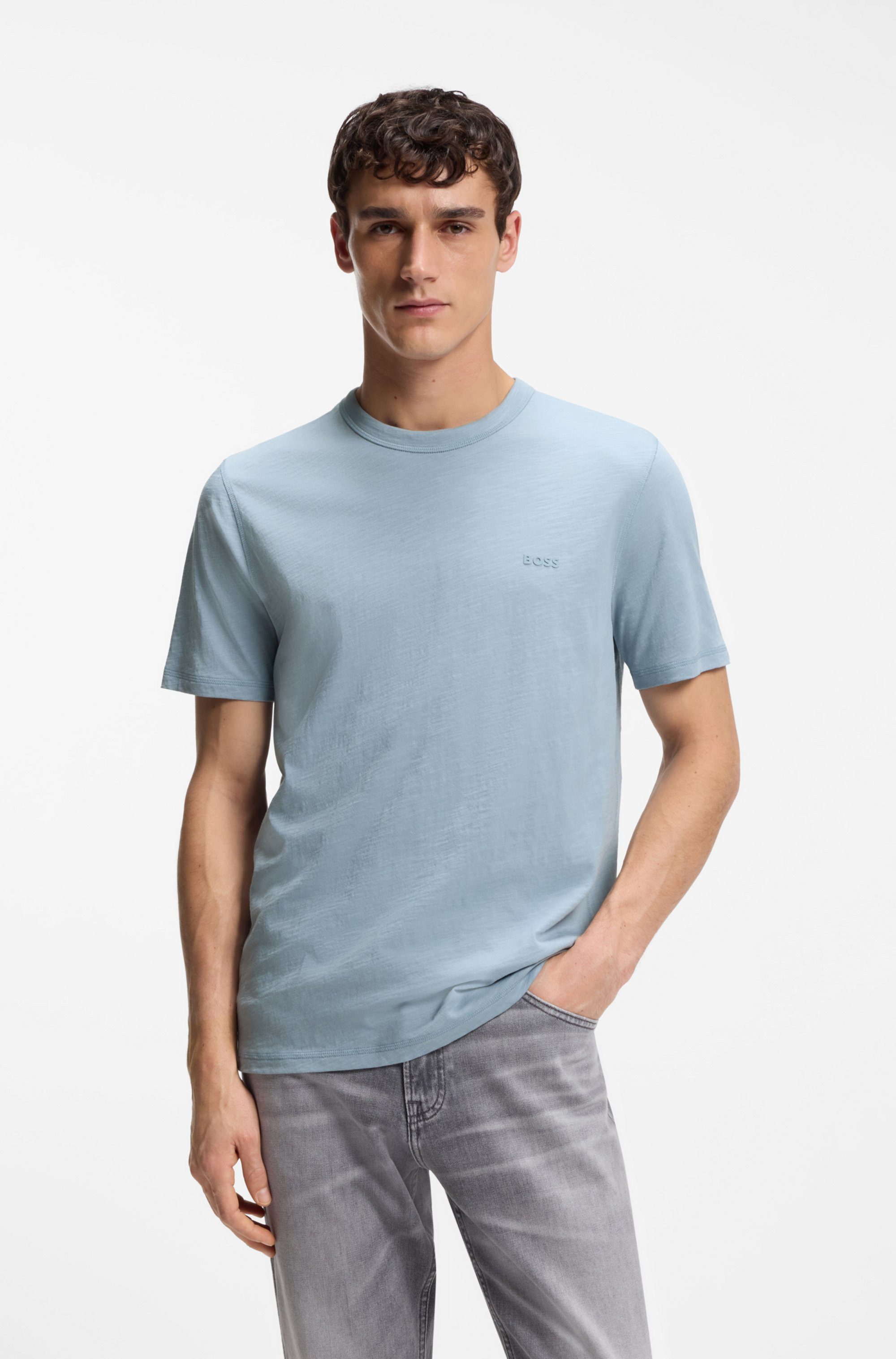 BOSS ORANGE T-Shirt Tegood Rundhalsausschnitt, Regular Fit, Logoschriftzug günstig online kaufen