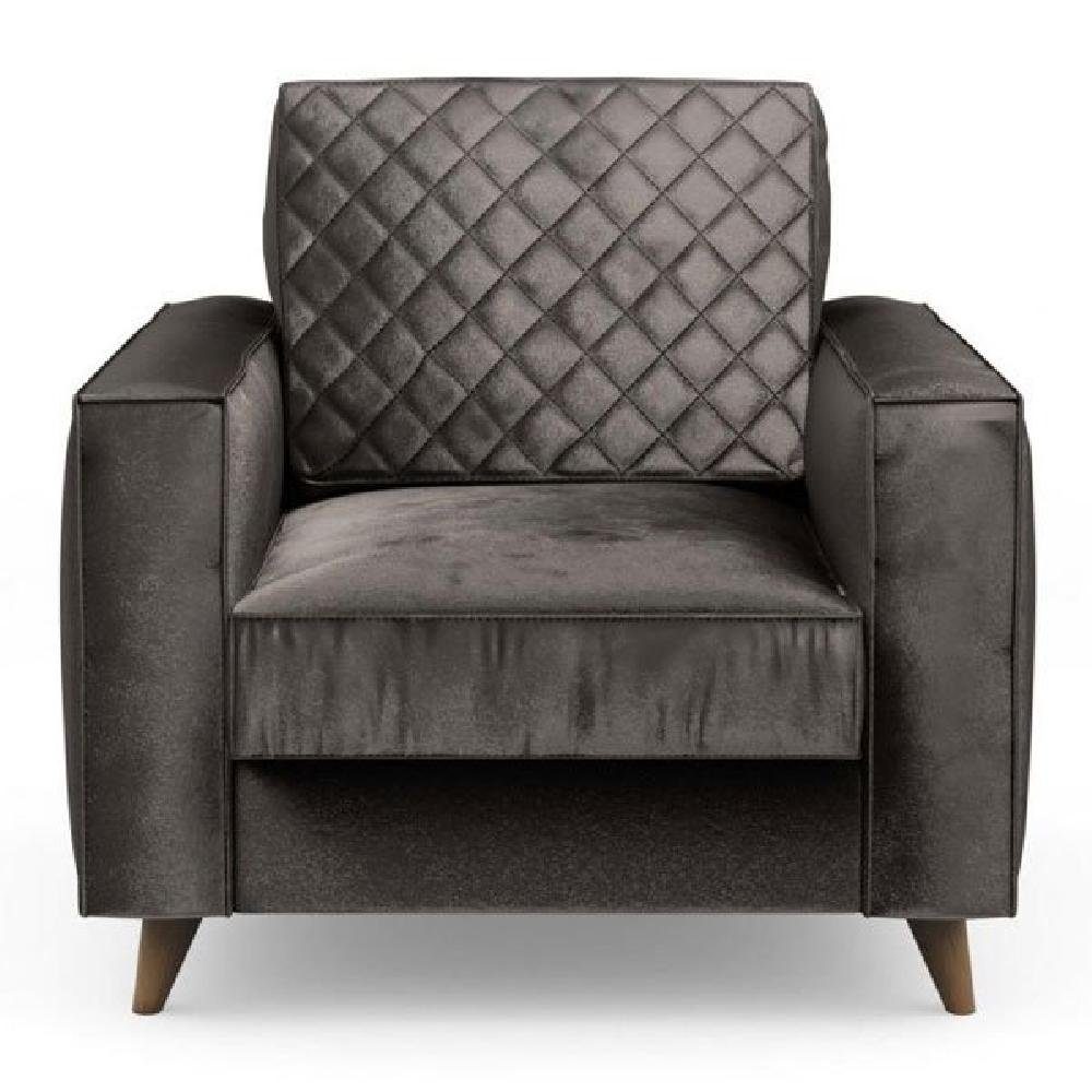 Rivièra Maison Кресла Armchair Kendall Velvet Grimaldi Grey