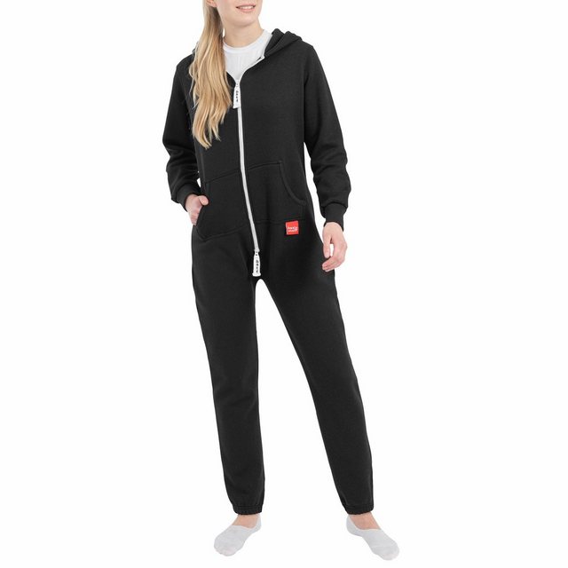 Basisstoff Jumpsuit Damen Jumpsuit Overall Onesie Einteiler Hausanzug Baumw günstig online kaufen