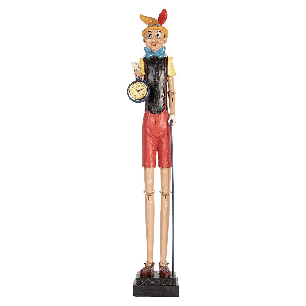 Clayre & Eef Dekofigur Dekorationsfigur Pinocchio – 68 cm, Beige, Kunststoff
