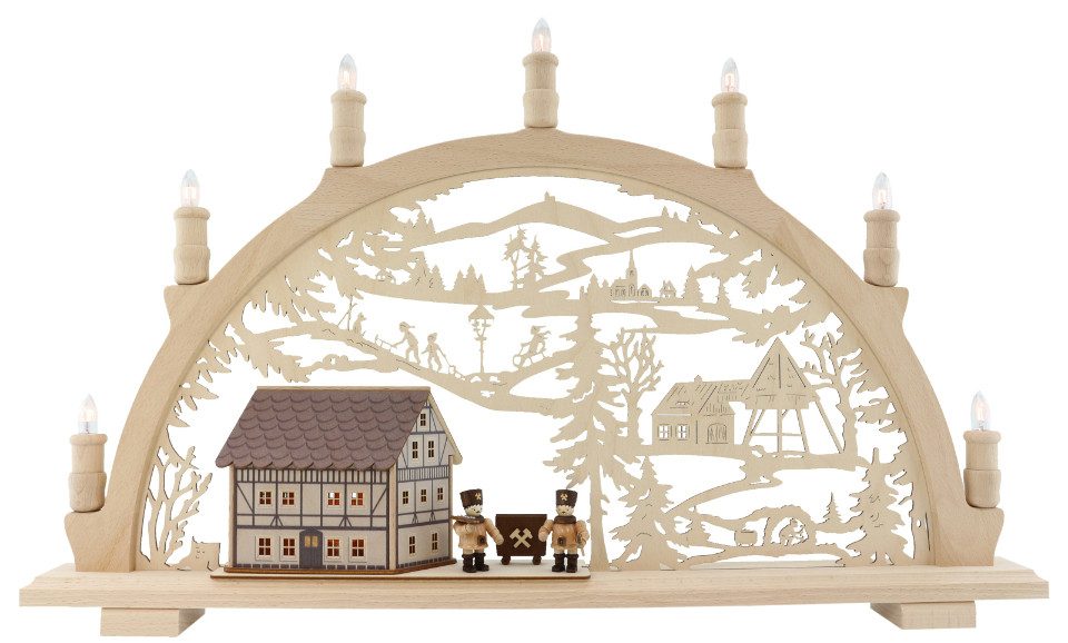 Osterhase Lenk und Sohn Schwibbogen Fachwerkhaus Bergmann