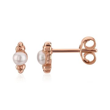 Unique Paar Ohrstecker Ohrstecker für Damen von Unique aus 925er Silber, rosé mit Perlen
