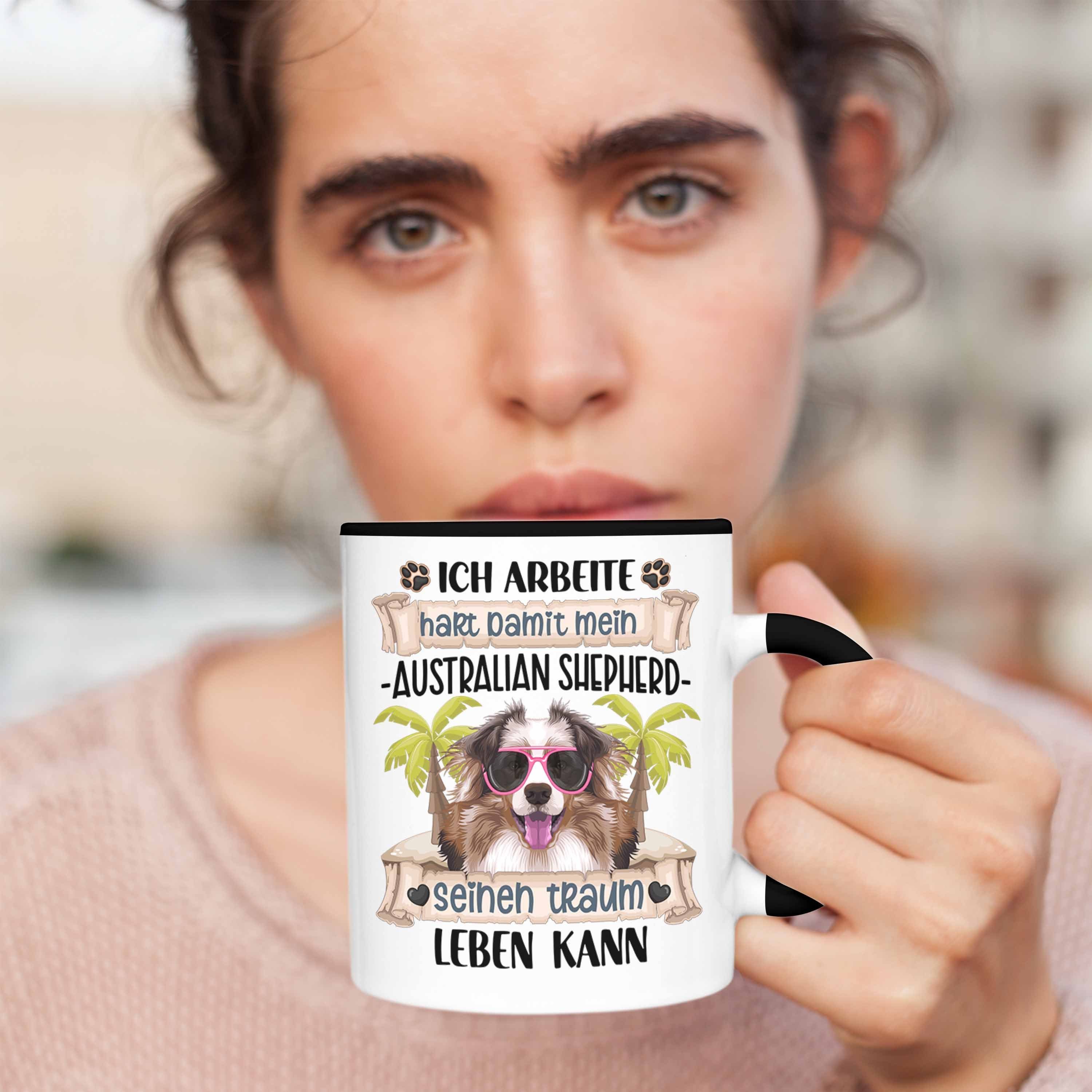 Schwarz Spruch Australian Shepherd Tasse Tasse Australian Lustiger Trendation Besitzer Geschenk