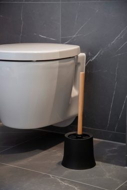 WENKO WC-Garnitur Basic, aus Bambus und hochwertigem Kunststoff