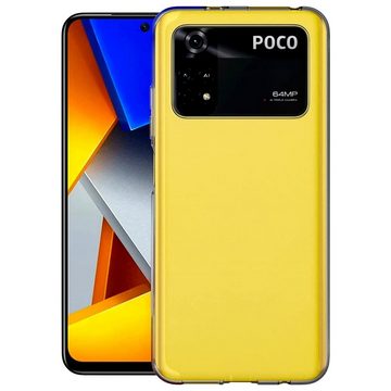 CoolGadget Handyhülle Transparent Ultra Slim Case für Xiaomi Poco M4 Pro 6,43 Zoll, Silikon Hülle Dünne Schutzhülle für Poco M4 Pro Hülle