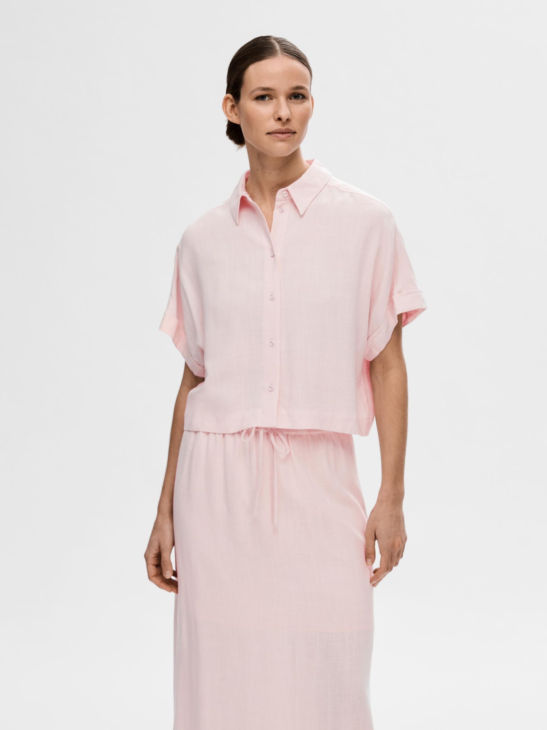 SELECTED FEMME Blusenshirt elegant Knopfleiste Hemdkragen günstig online kaufen