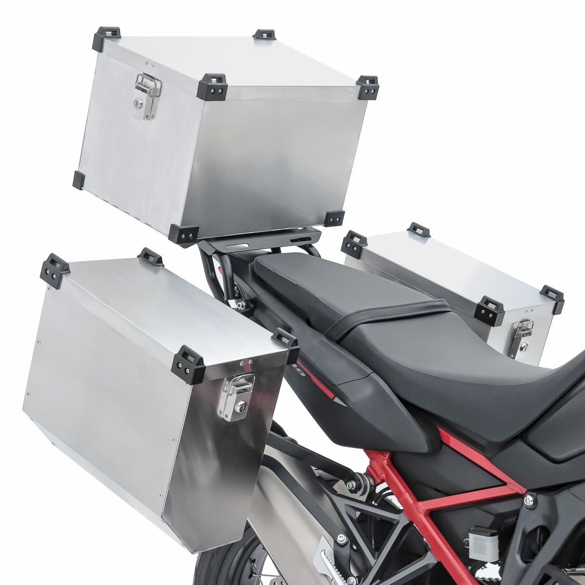 Bagtecs Kofferset Set Alukoffer # Atlas 2x41l + Topcase 45l + Innentaschen + Anbaukit