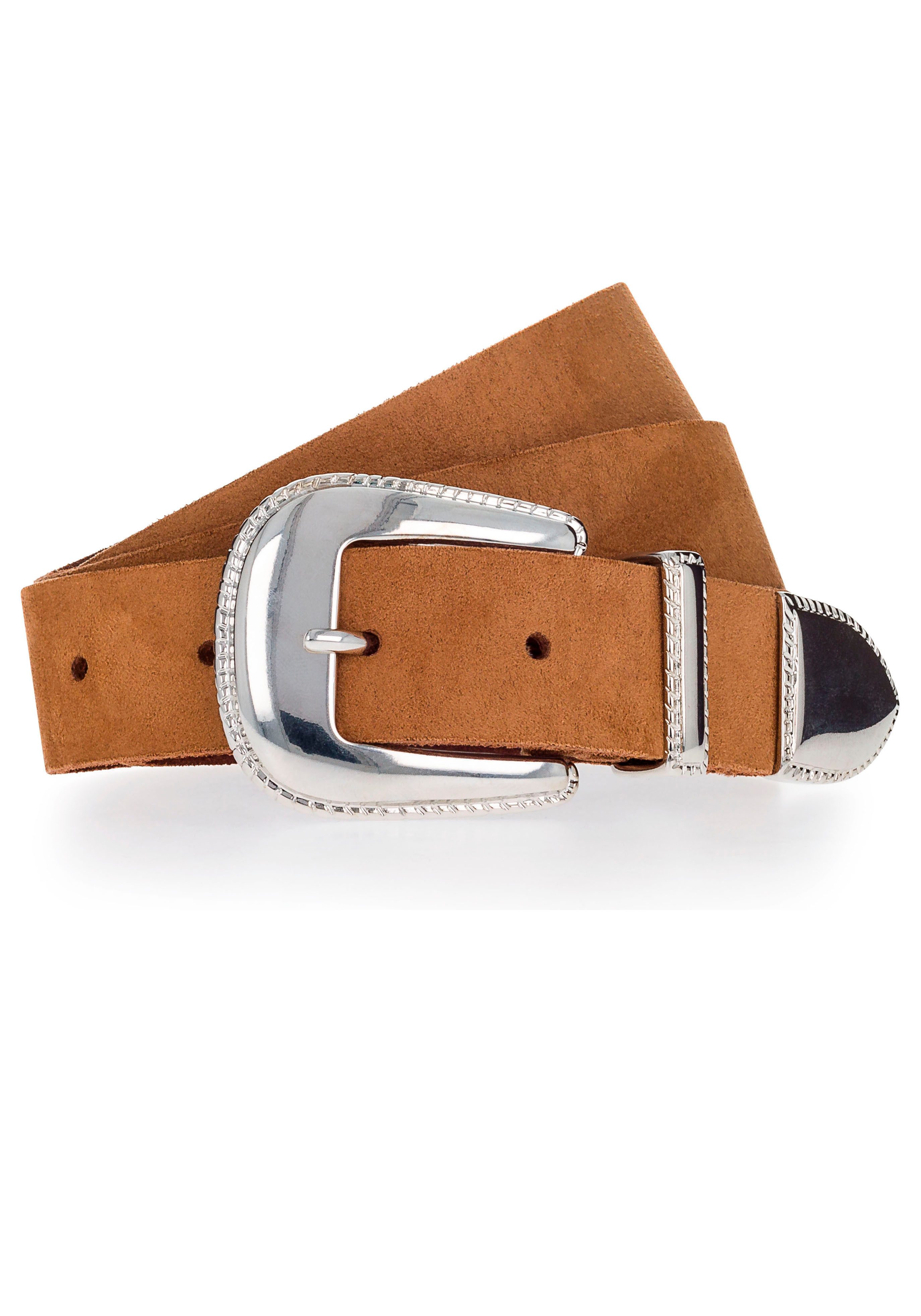 Tamaris Ledergürtel im Western-Style mit glänzender Schließe und Spitze günstig online kaufen