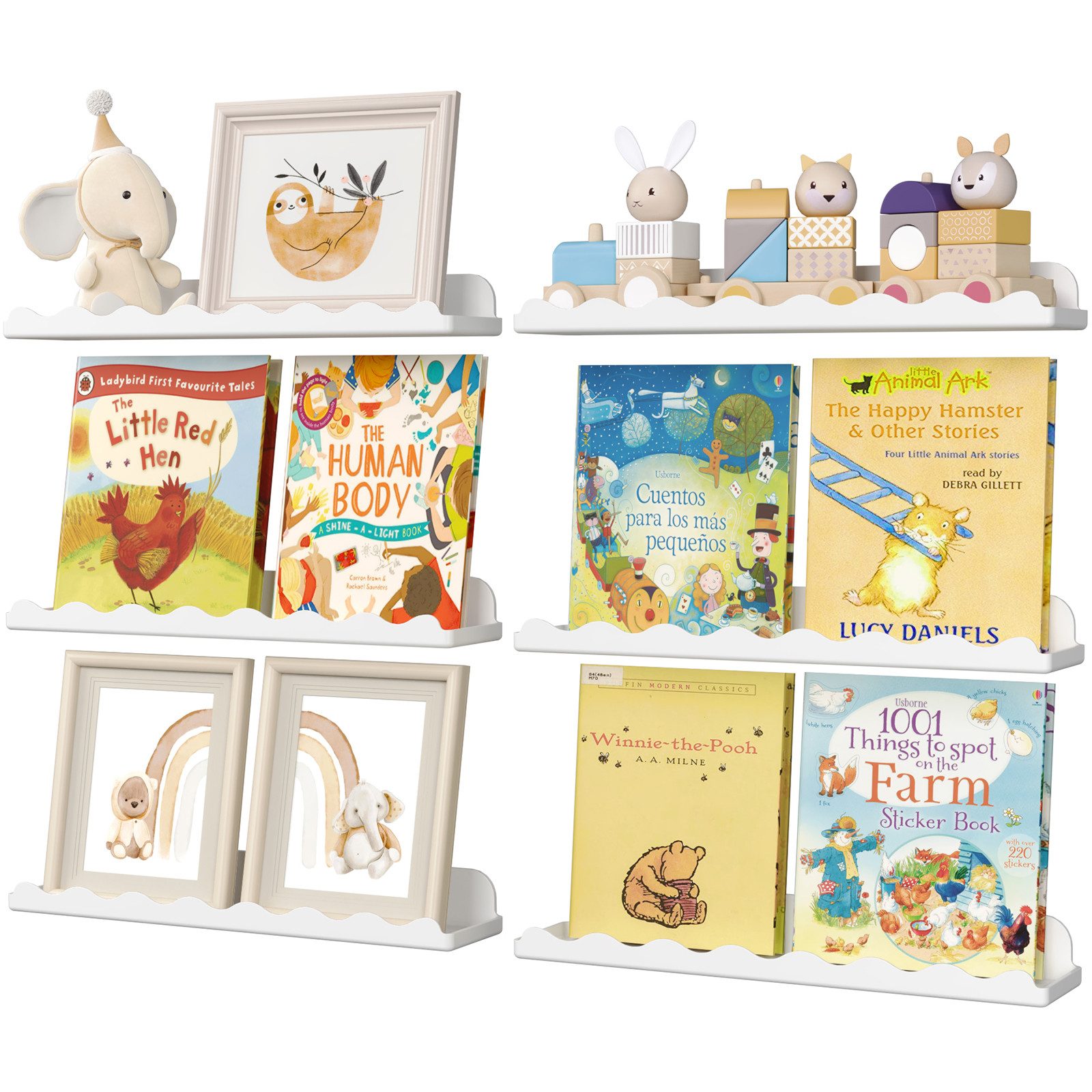 Lifewit Wandregal Kunststoff Kinder Bücherregal, 38 günstig online kaufen