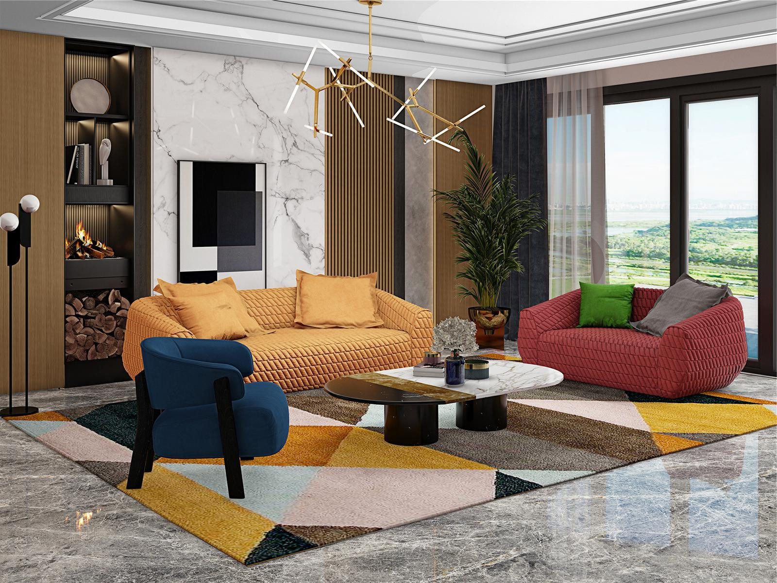 Xlmoebel 3-Sitzer Hochwertiges Textil-Sofaset für das Wohnzimmer mit 3-Sitzer, Hergestellt in Europa