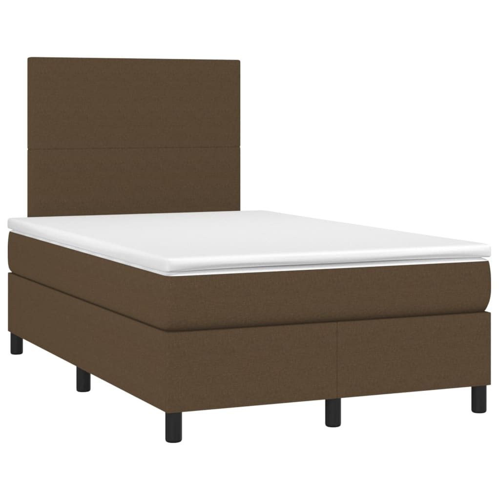 vidaXL Bett Boxspringbett mit Matratze Dunkelbraun günstig online kaufen