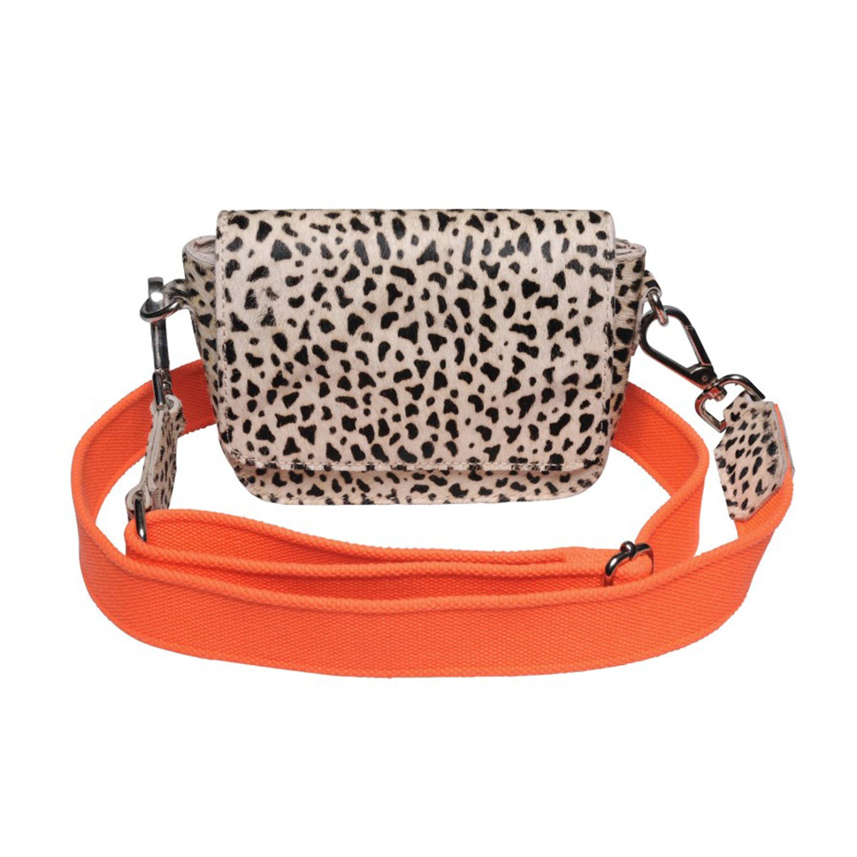 NICOLE PIETAG Umhängetasche »PIETAG Boxy Bag Handtasche Umhängetasche LEO  Animalprint, Schultergurt orange, Leder« online kaufen | OTTO