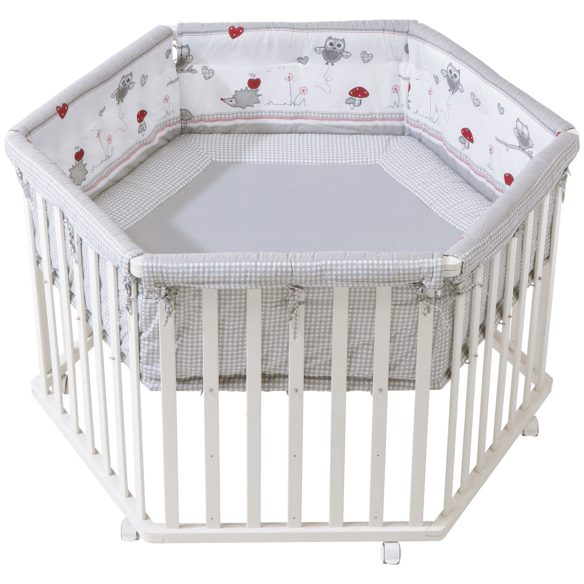 roba® Laufgitter 6-eckig, Laufstall inkl. Schutzeinlage mit Nestchen günstig online kaufen